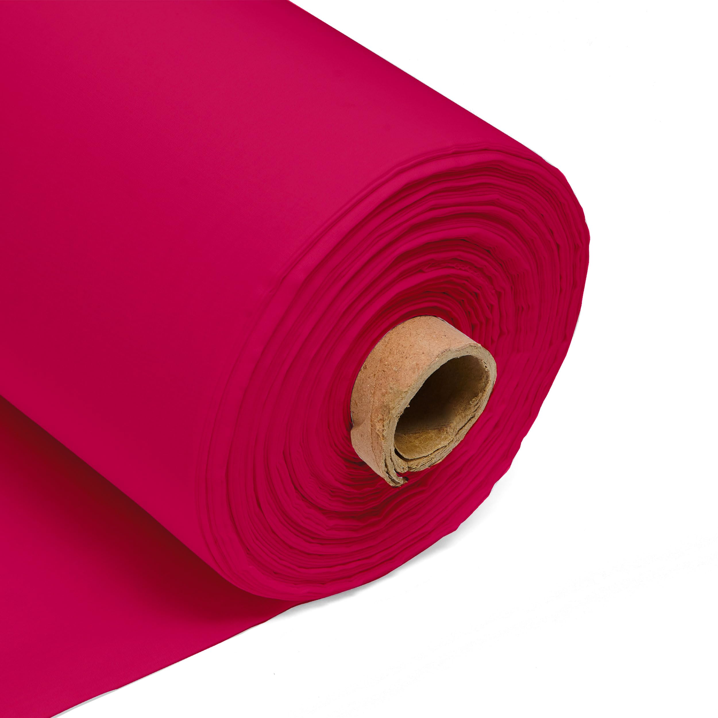 100% Cotton Fabric 60 Inch 150cm Wide 150GSM Material for Sewing, Dressmaking, Quilting, Curtain Linings, Pillowcases & Totes Fabric by The Half Metre by Discount Fabrics LTD(Candy Pink, 5m)