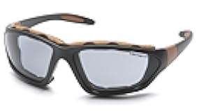 Carhartt Gear CHB420DTP Carthage® Gray Anti-Fog Lens - One Size - Black/Tan Frame