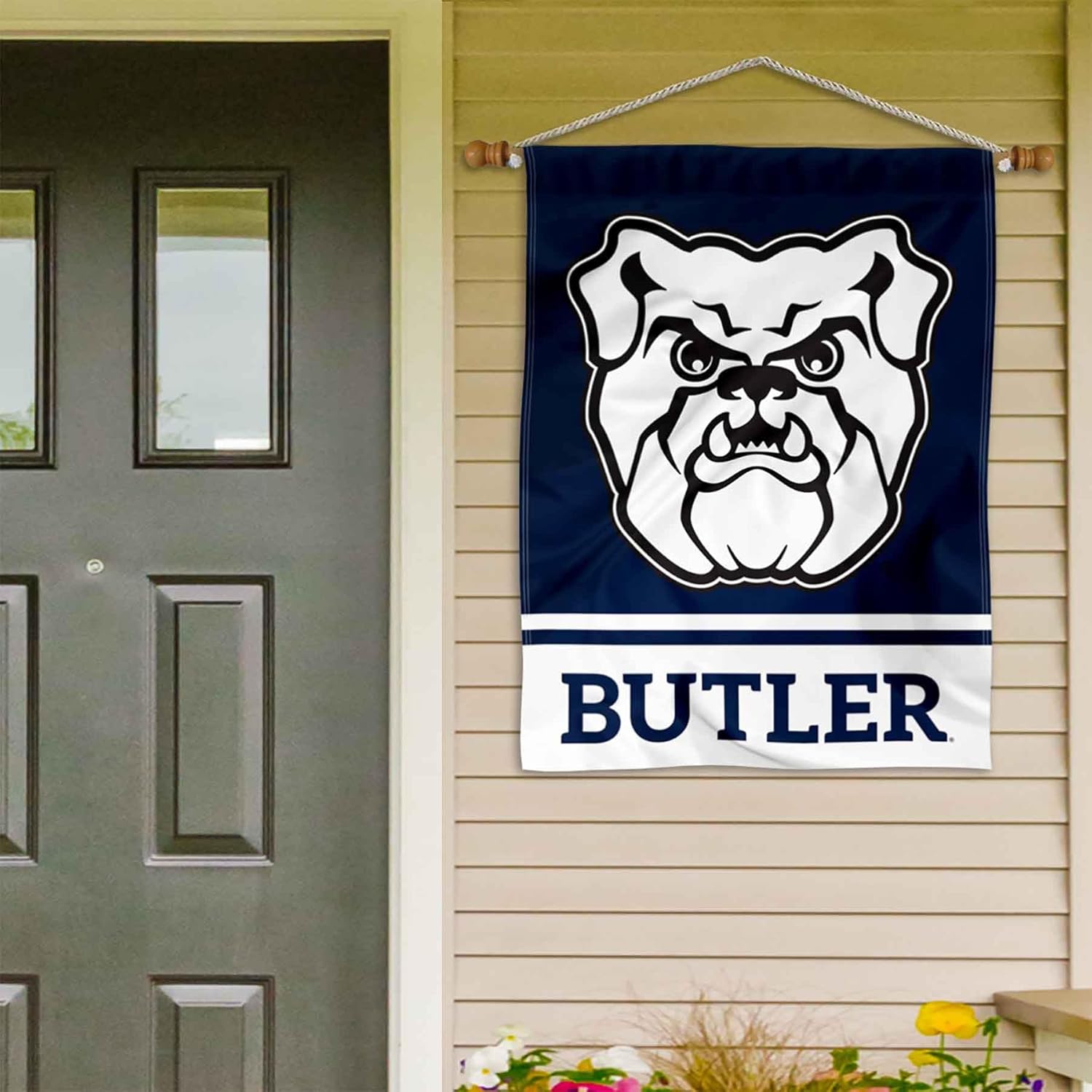 College Flags & Banners Co. Butler Bulldogs Banner with Hanging Pole