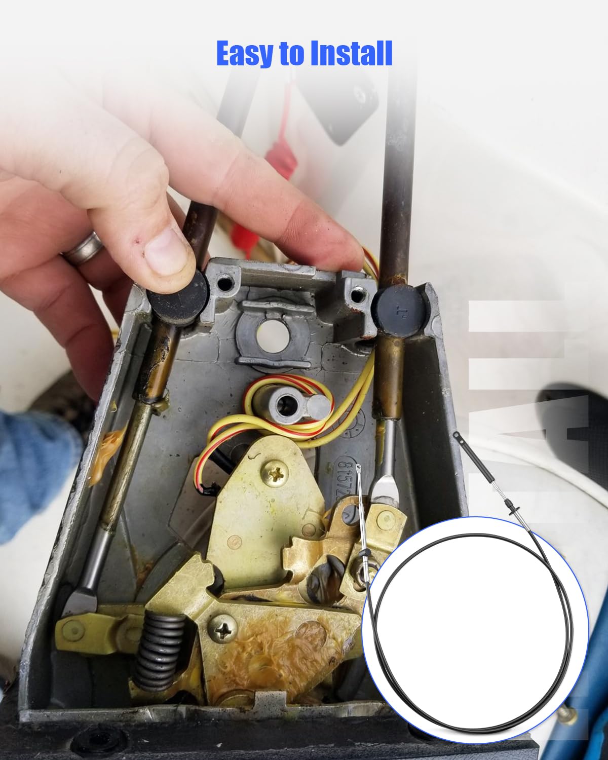 2 cavi di controllo remoto da 3,9 m per motore fuoribordo Johnson Evinrude BRP OMC, sostituisce 0173111
