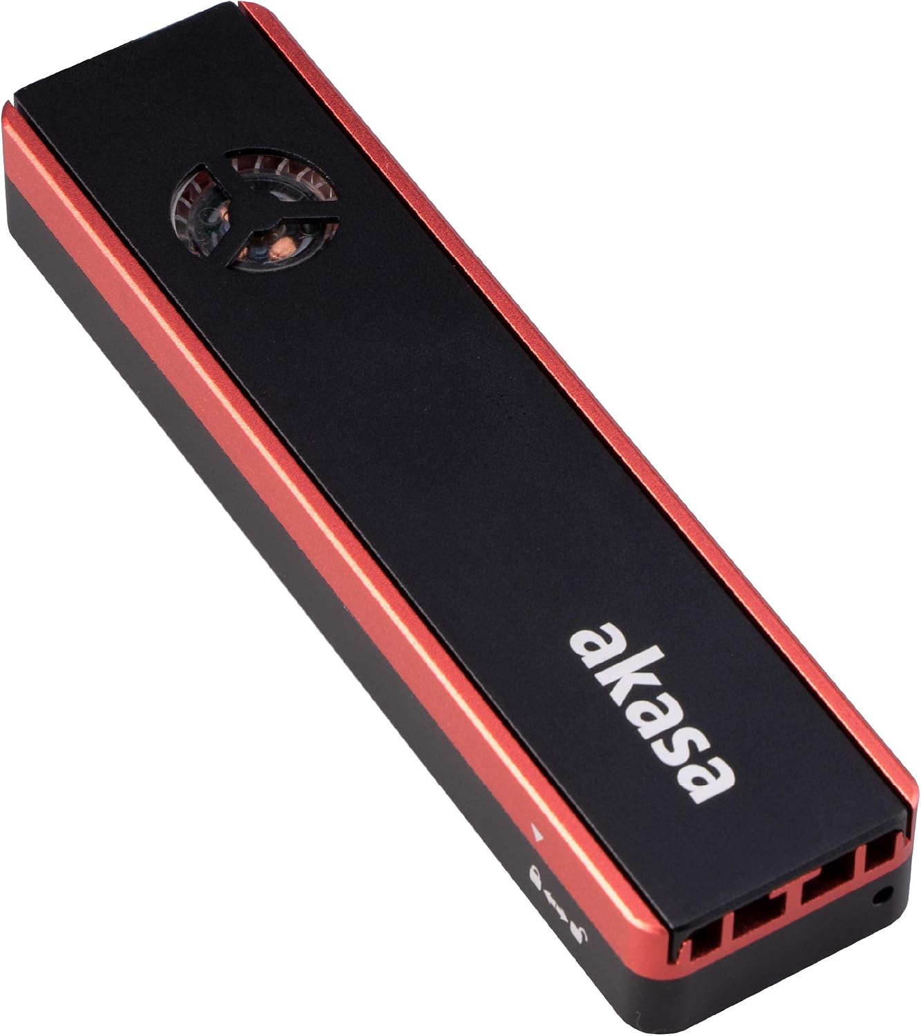 Akasa Vegas SSD Mate | M.2 SATA/NVME SSD to USB 3.2 Gen 2 Aluminium Enclosure with RGB Fan | RGB SSD External Enclosure | Tool-Free M.2 Enclosure Adapter | AK-ENU3M2-06 | Included Carrying Pouch