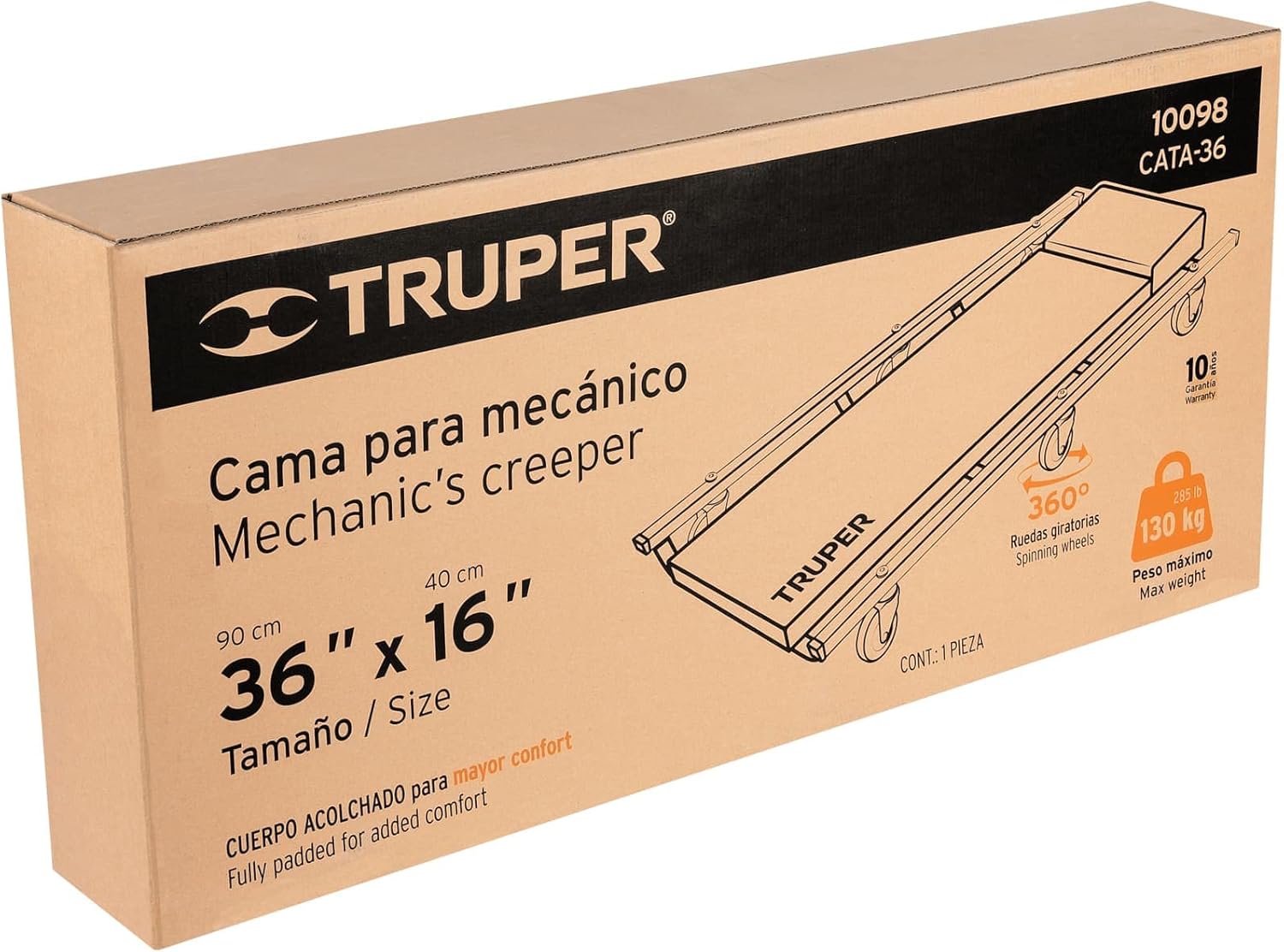 TRUPER CATA-36 Mechanic's Creeper 36"