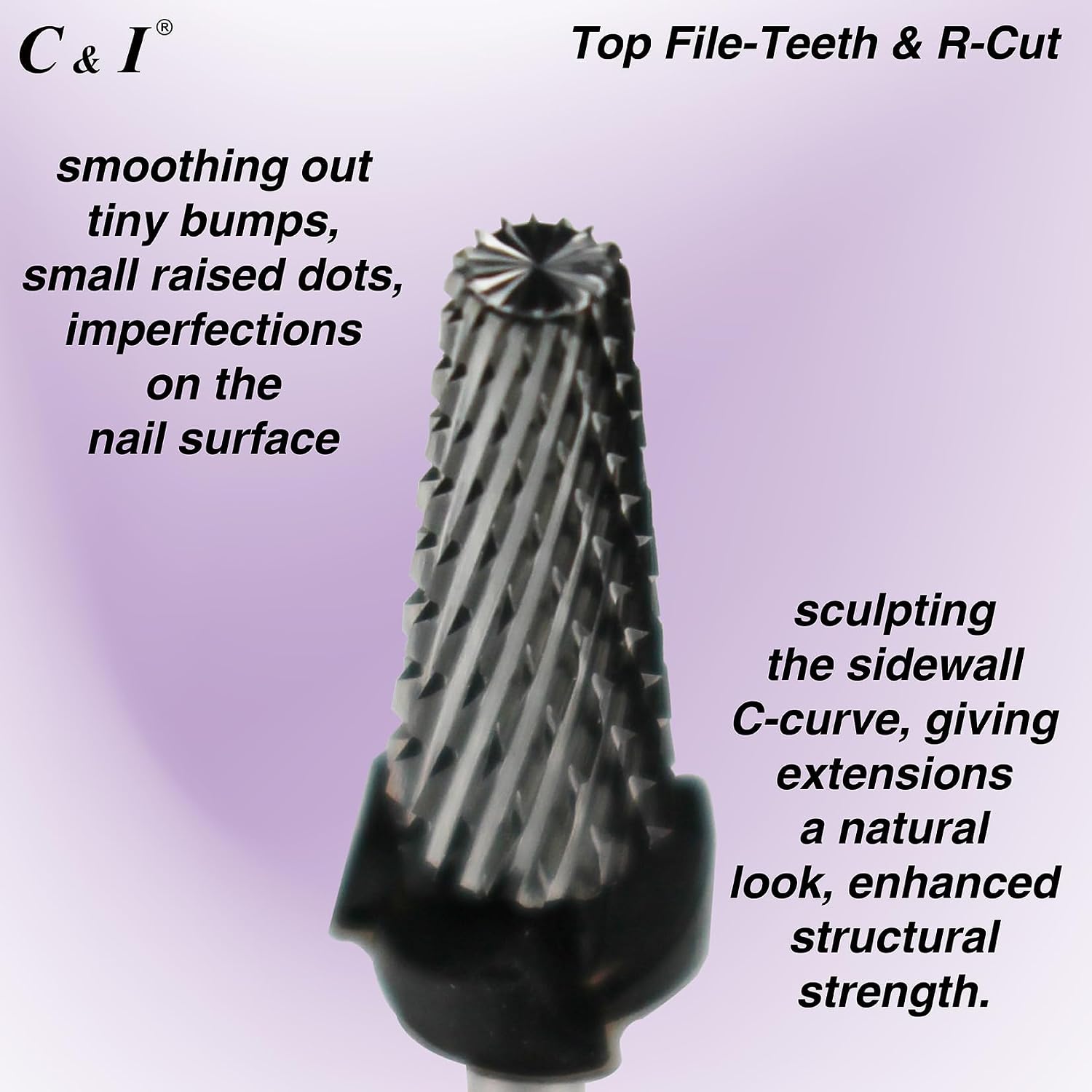 C & I 5 in 1 Nail Drill Bit for Nail Techs to Remove Acrylic & Gel, XC