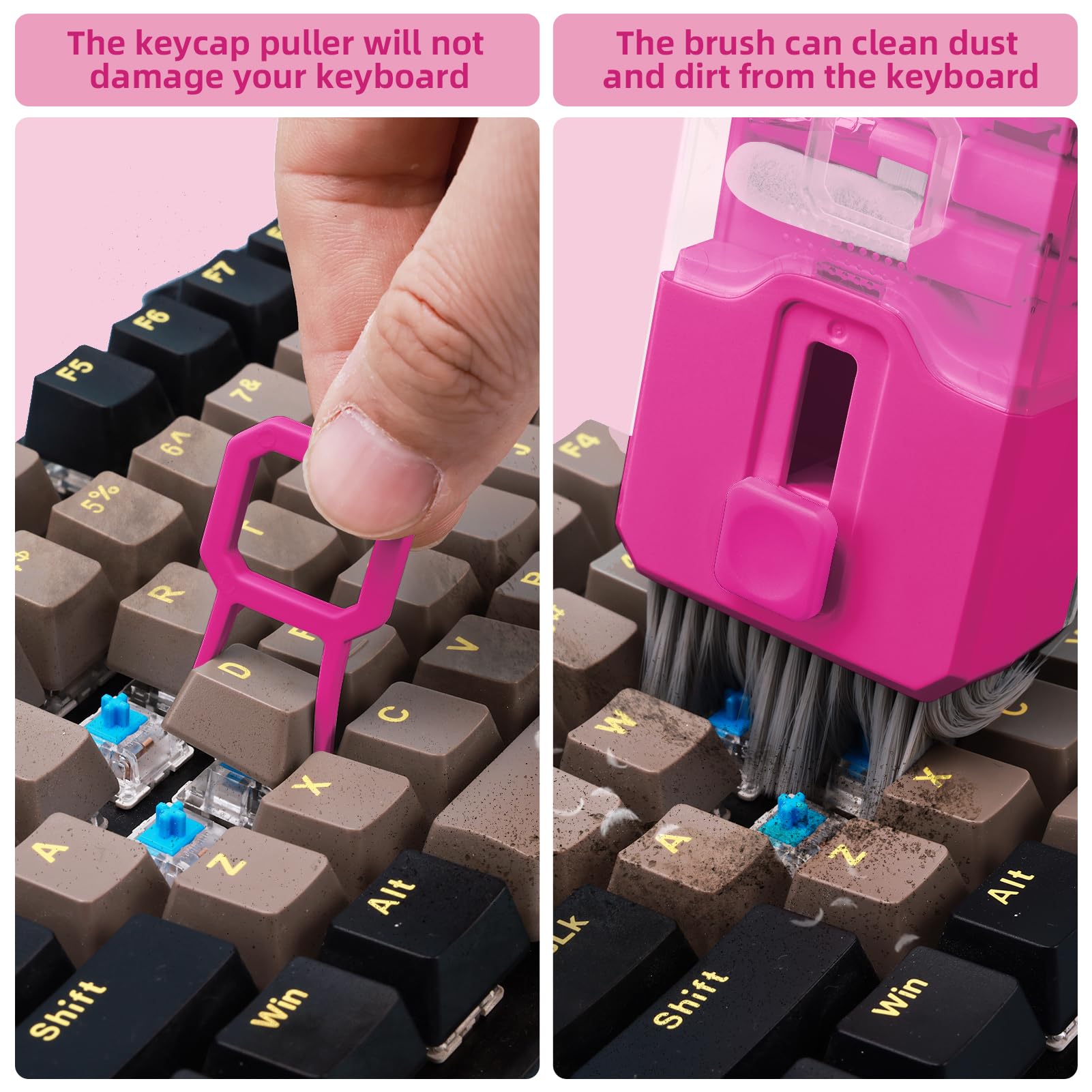 Keyboard Cleaning Kit Laptop Cleaner, 10-in-1 Computer Screen Cleaning Brush Tool, Multi-Function PC Electronic Cleaner Kit Spray for iPad iPhone Pro, Earbuds, Camera Monitor, All-in-one with Patent