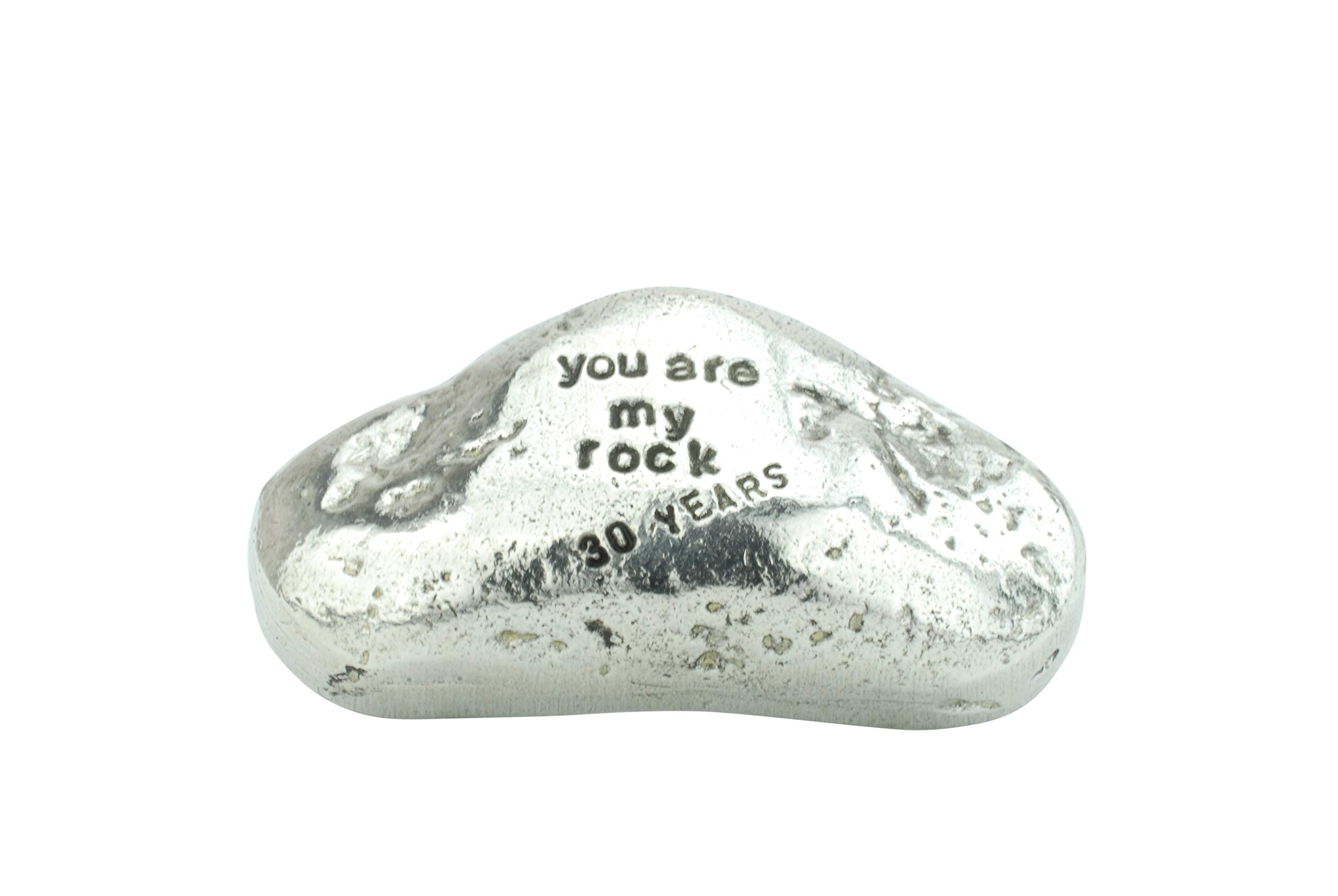 Pirantin Roccia Metallica Per 30° Anniversario – “You Are My Rock” – Regalo Unico Per Lui O Lei – Peso 200g, Con Storia Originale