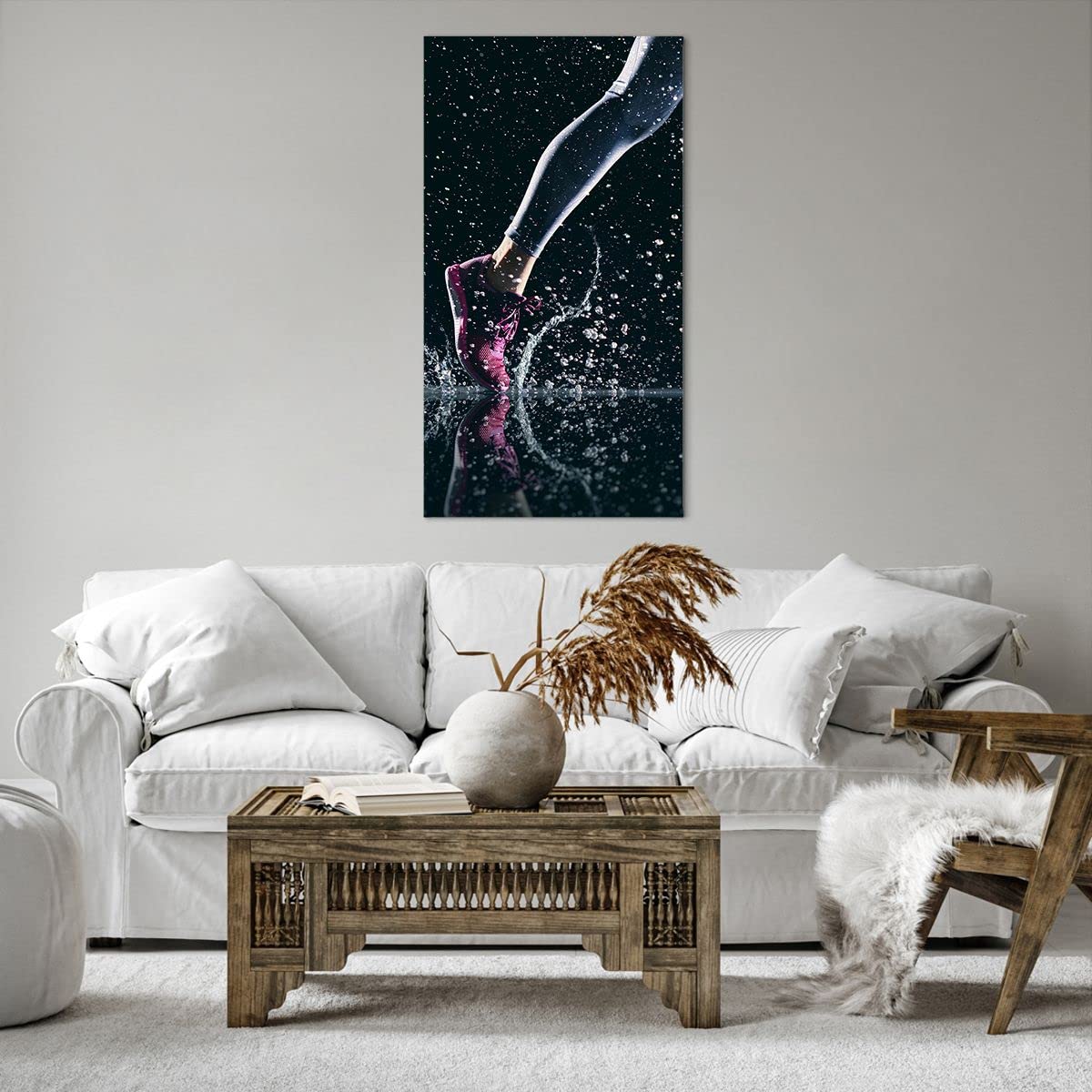 Moderne Impression Sur Toile 70x70cm Image Tableau Decoration Murale Athlète Sprinter Sport Coureur Grand Tableaux Decoratifs Muraux Chambre Carré Deco Cadre Décoration Salon Art Wall AC70x70-2802