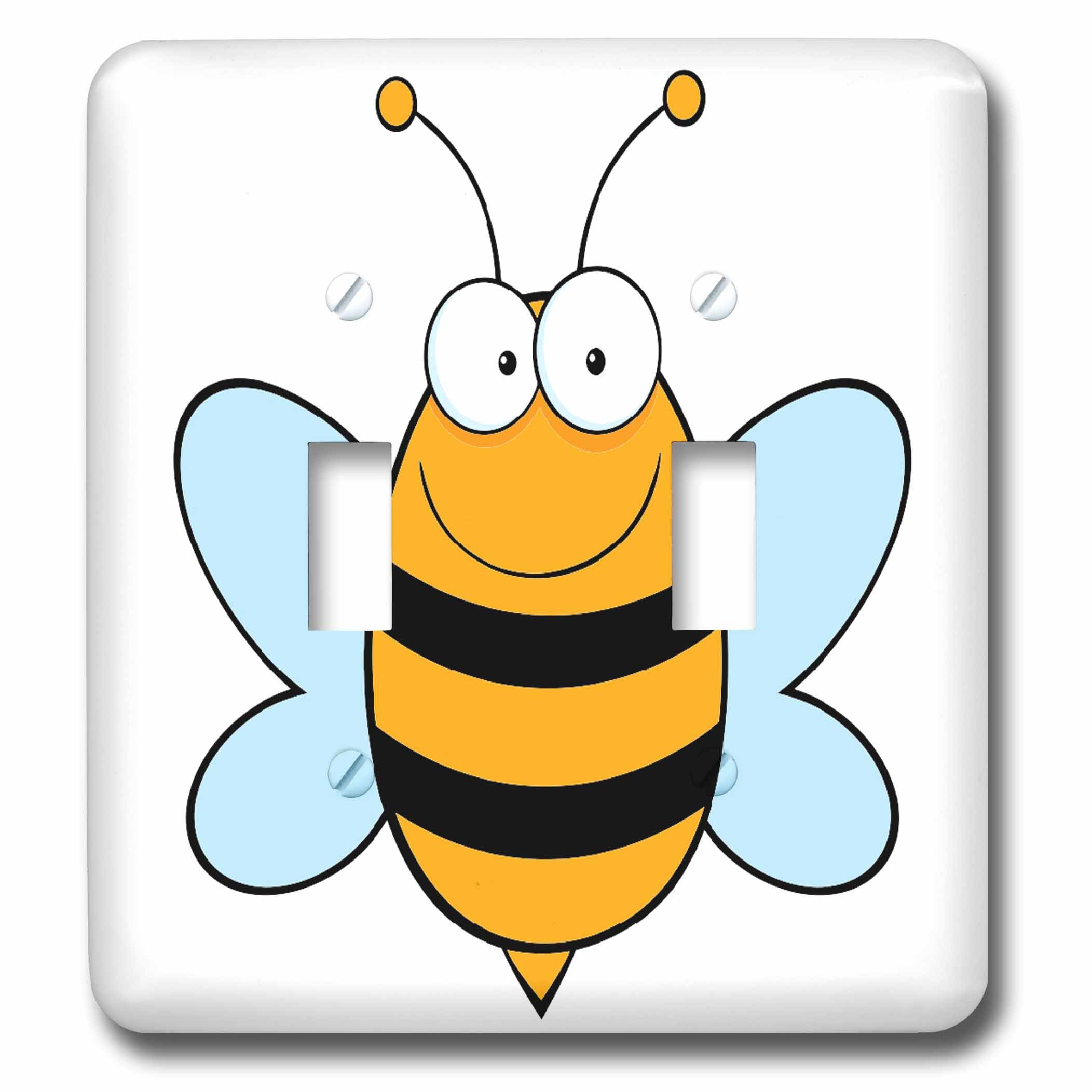 Interrupteur à bascule 3dRose lsp_118737_2 Happy Bumble Bee pour circuit électrique
