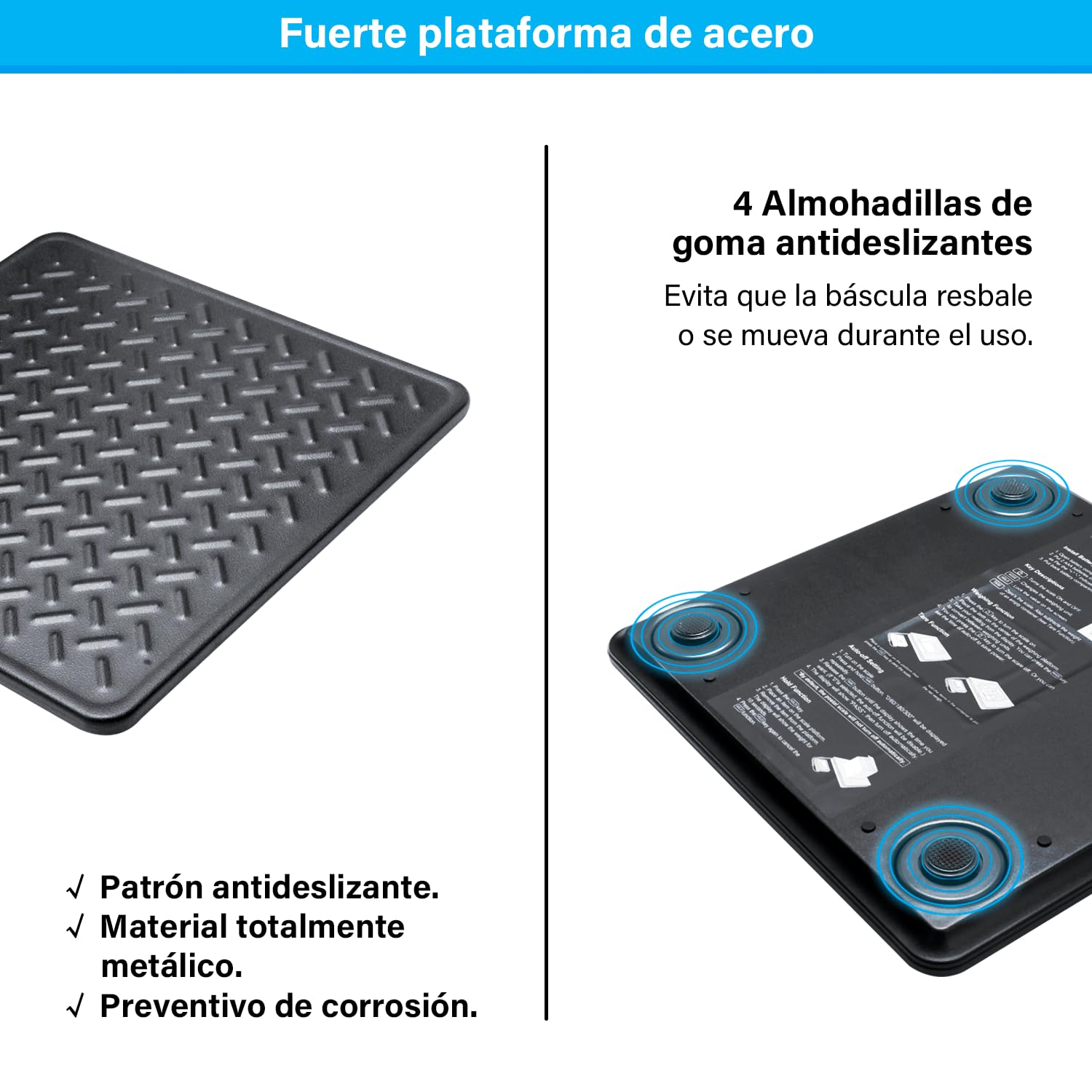 UNIWEIGH Báscula digital de precisión 10 g, plataforma de acero duradera, para paquetes/almacenes/equipaje, báscula de paquete con LCD/Hold/Tara, pilas y USB