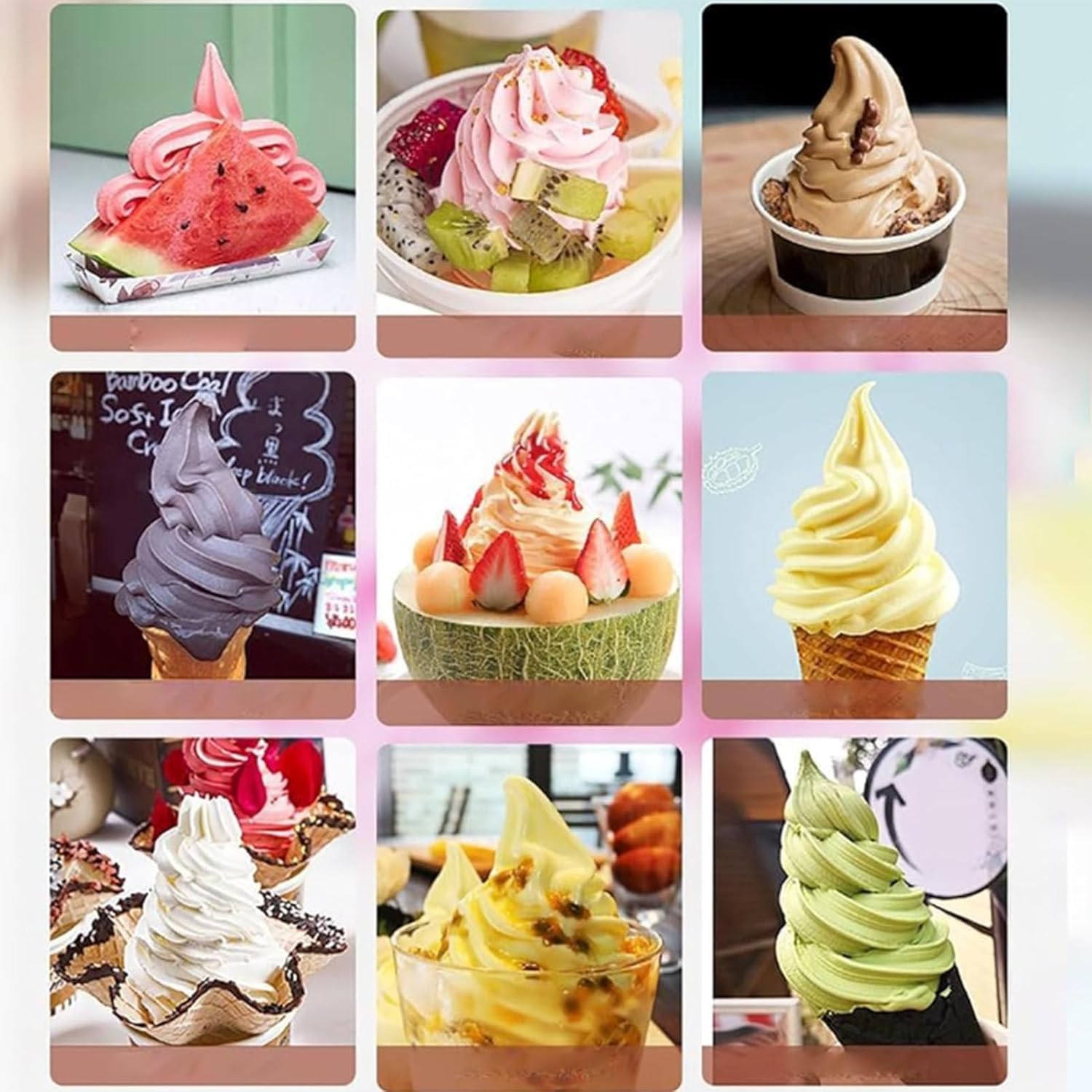 Ice Cream Machine, 1l Large Capacity Ice Cream Machine, Fully Automatic Fruit Soft Serve Ice Cream Machine, Fast, Easy To Clean, Suitable For Making A Variety Of Ice Cream