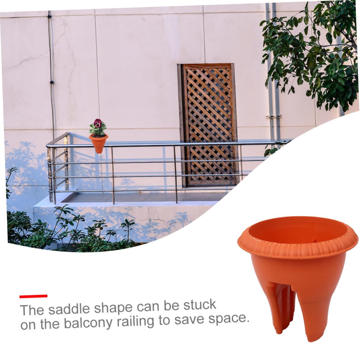 Deck Rail Planter Heavy Duty Outdoor Planters for Railings Easy Maintenance