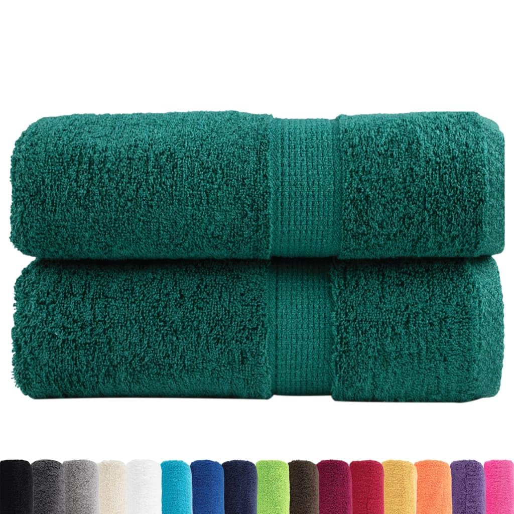 Home & Garden-Premium Asciugamani per ospiti SOLUND 2 pz Verde 30x50 cm 600 gsm - Scelta