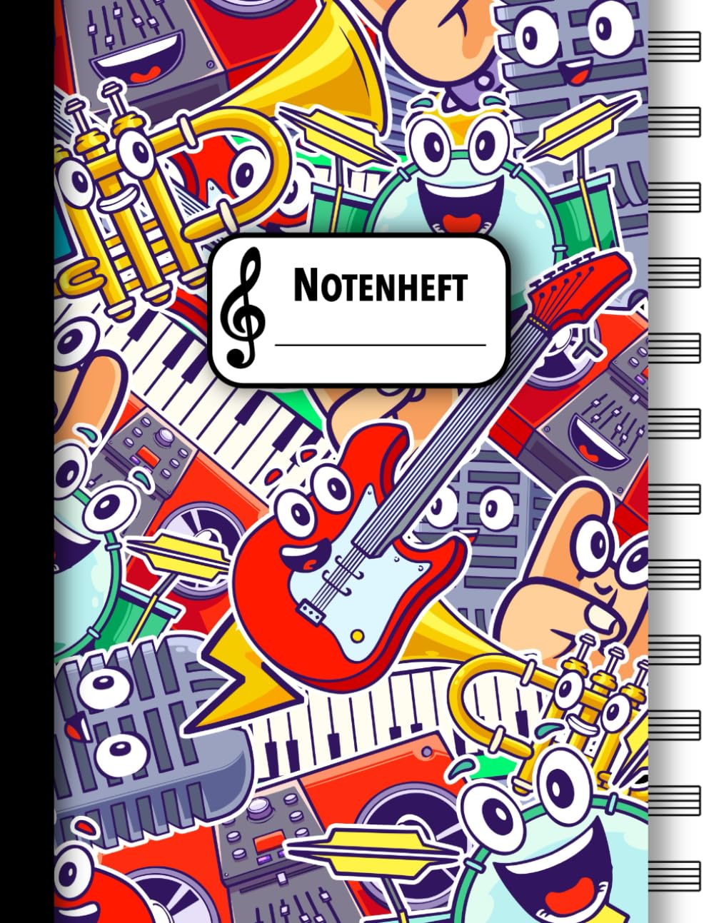 Cahier de musique pour ne plus perdre vos morceaux grâce aux 110 pages numérotées A4