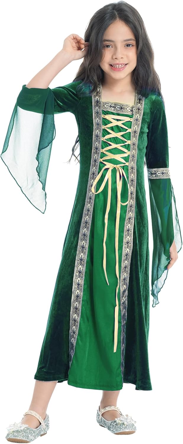 Sxiwei Kids Girls Medieval Renaissance Bell Sleeve Haiti | Ubuy