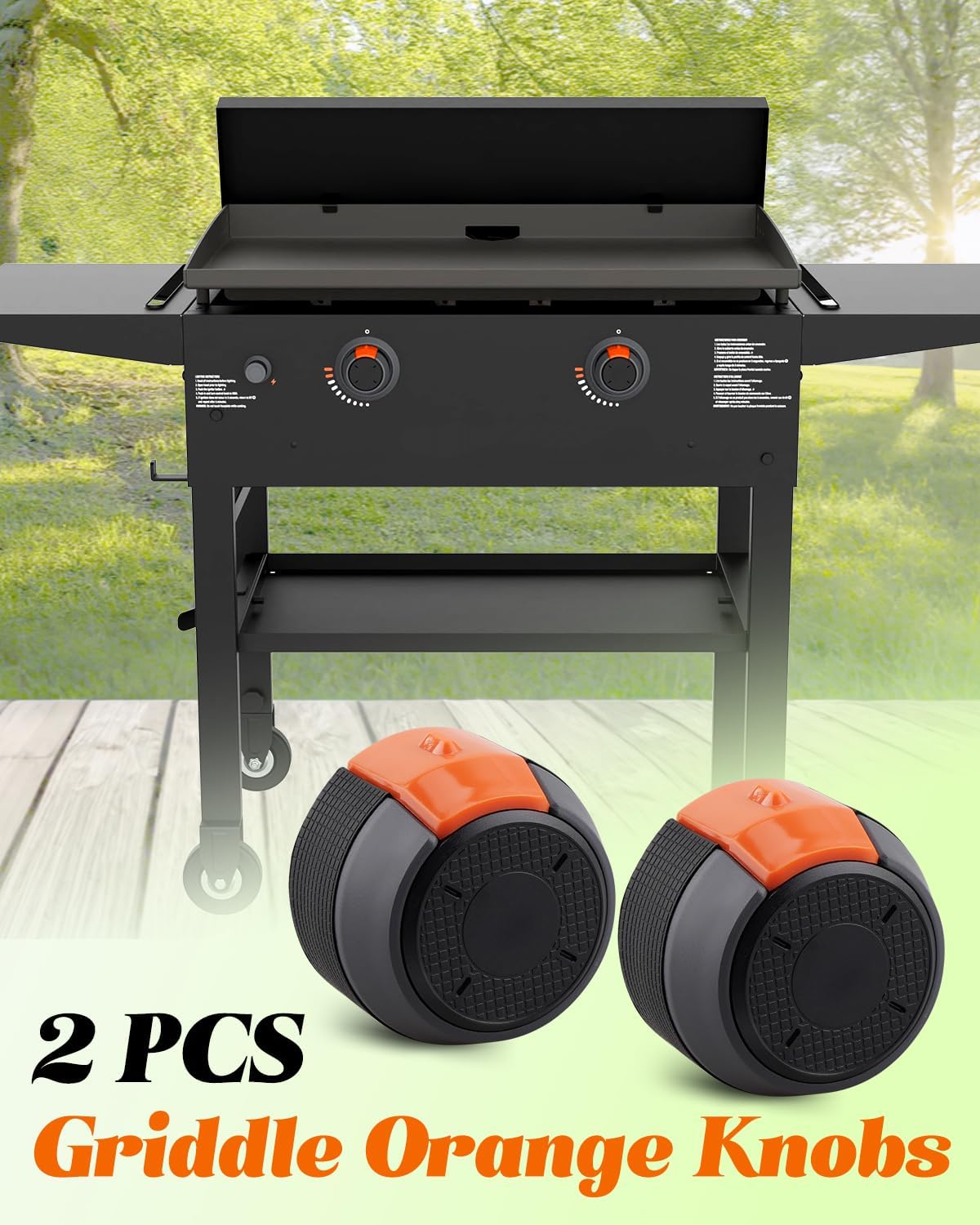 Griddle Hardware and Knob Kit Fit for Blackstone 2355 2-Burner Propane Griddles 28in