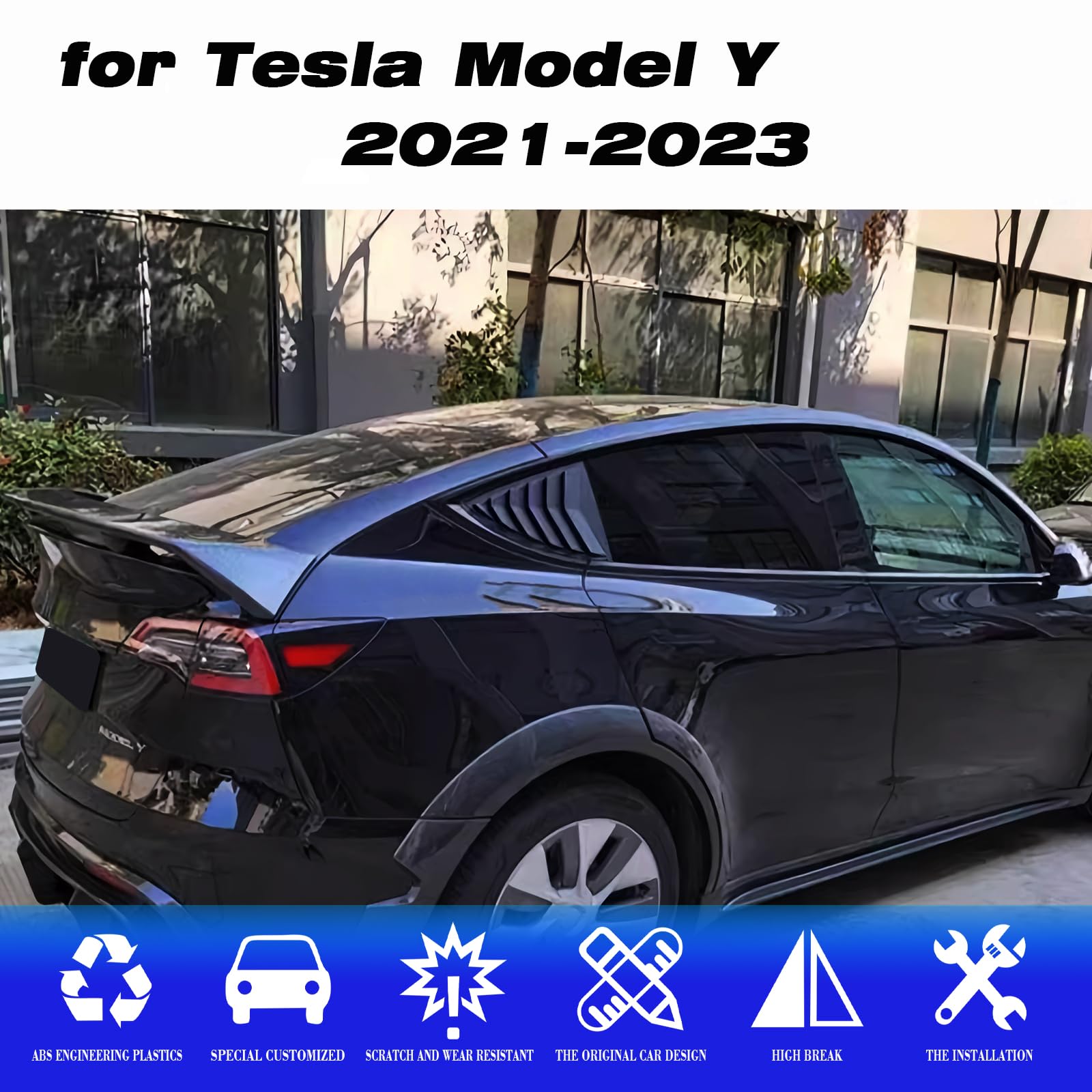 Compatible Pour Tesla Model Y 2021-2023, Couvercle De Volet De Fenêtre