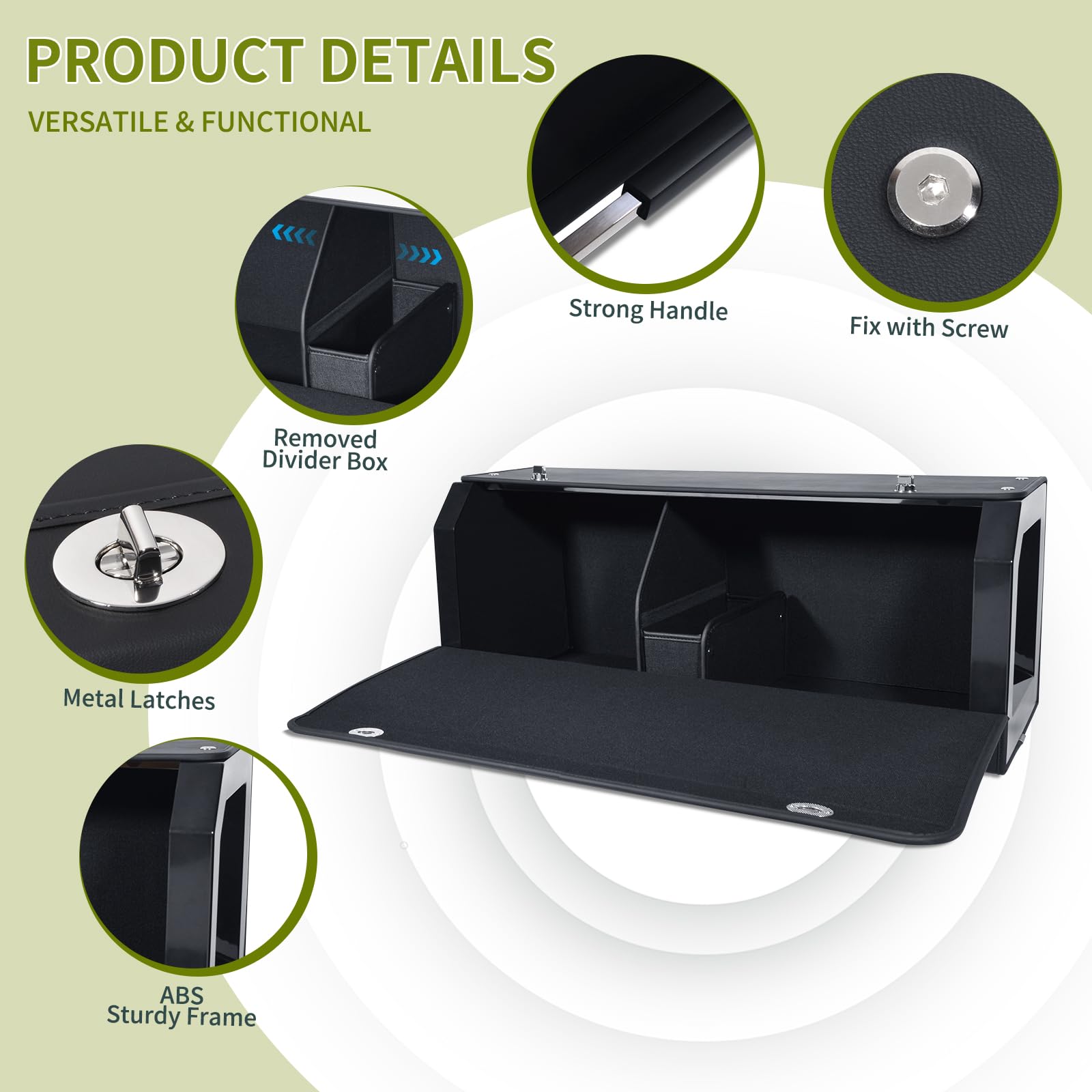 Organizador de Maletero de Gran Capacidad 70L para Coches y SUVs - Caja de Almacenamiento con Tapa, Asa Robusta y Base Antideslizante - Compartimento Extraíble(Negro, 78x29x31cm)