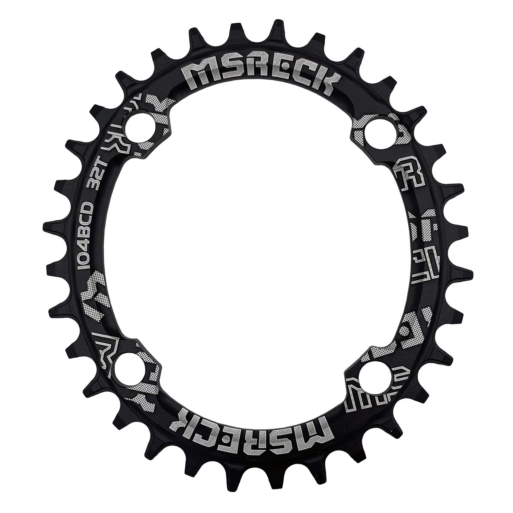Round Oval Chainring 104 BCD 32T 34T 36T 38T 40T 42T 44T 46T 48T 50T 52T Narrow Wide Single Chain Ring for Road Bikes, Mountain Bikes, BMX MTB Bike