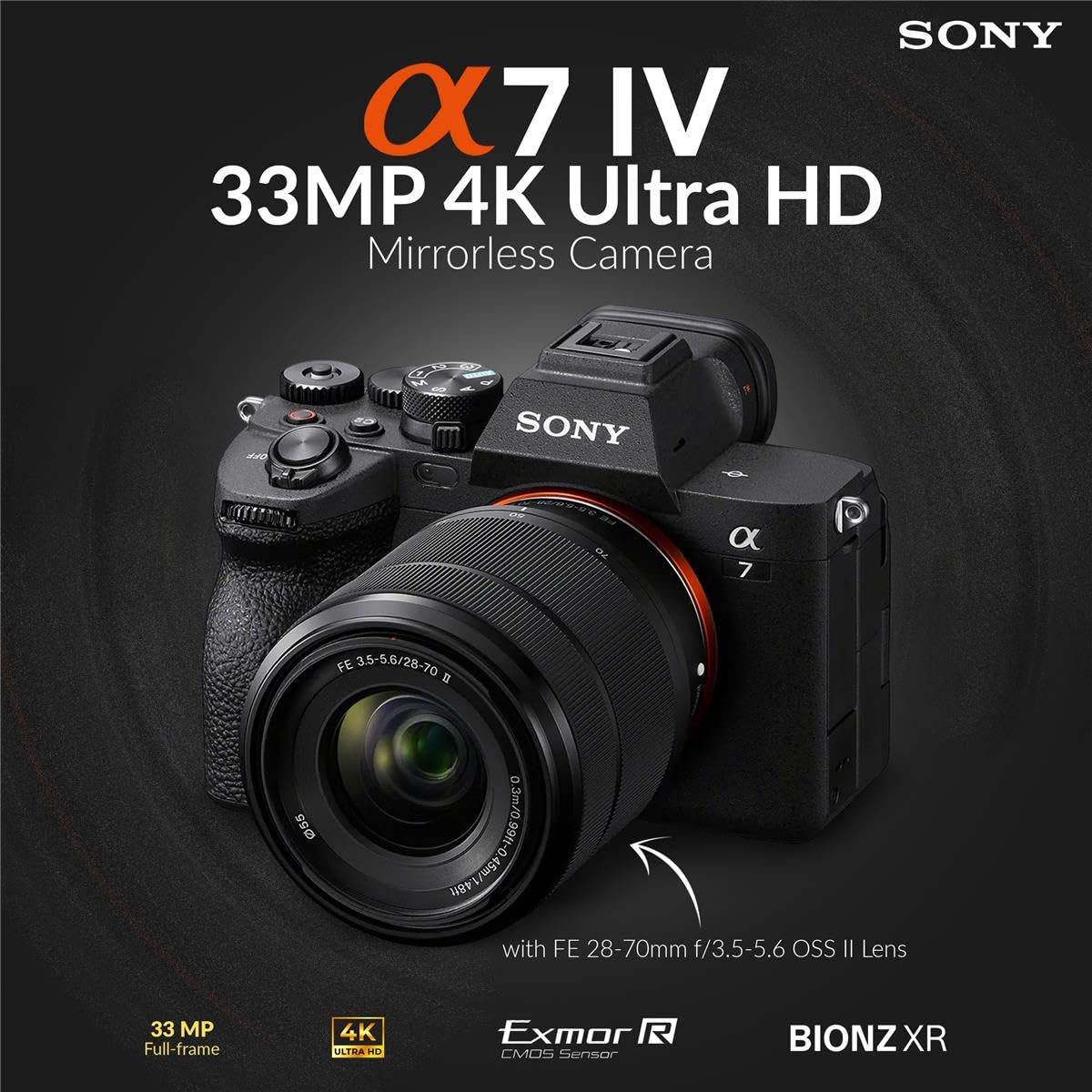 SONY α7IV ミラーレス一眼カメラ 本体 バッテリー付き Amazon | Sony Alpha a7 IV 33MP 4K Ultra HD ミラーレスカメラ FE 28