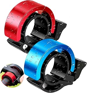 WiDream Timbre de Bicicleta, 2 Piezas Campana de Bicicleta, Bocina Bicicleta, Mini Timbre de Bicicleta, 90 dB, Adapta diámetros 22 mm, para Bicicleta de Montaña, Bicicleta de Carretera