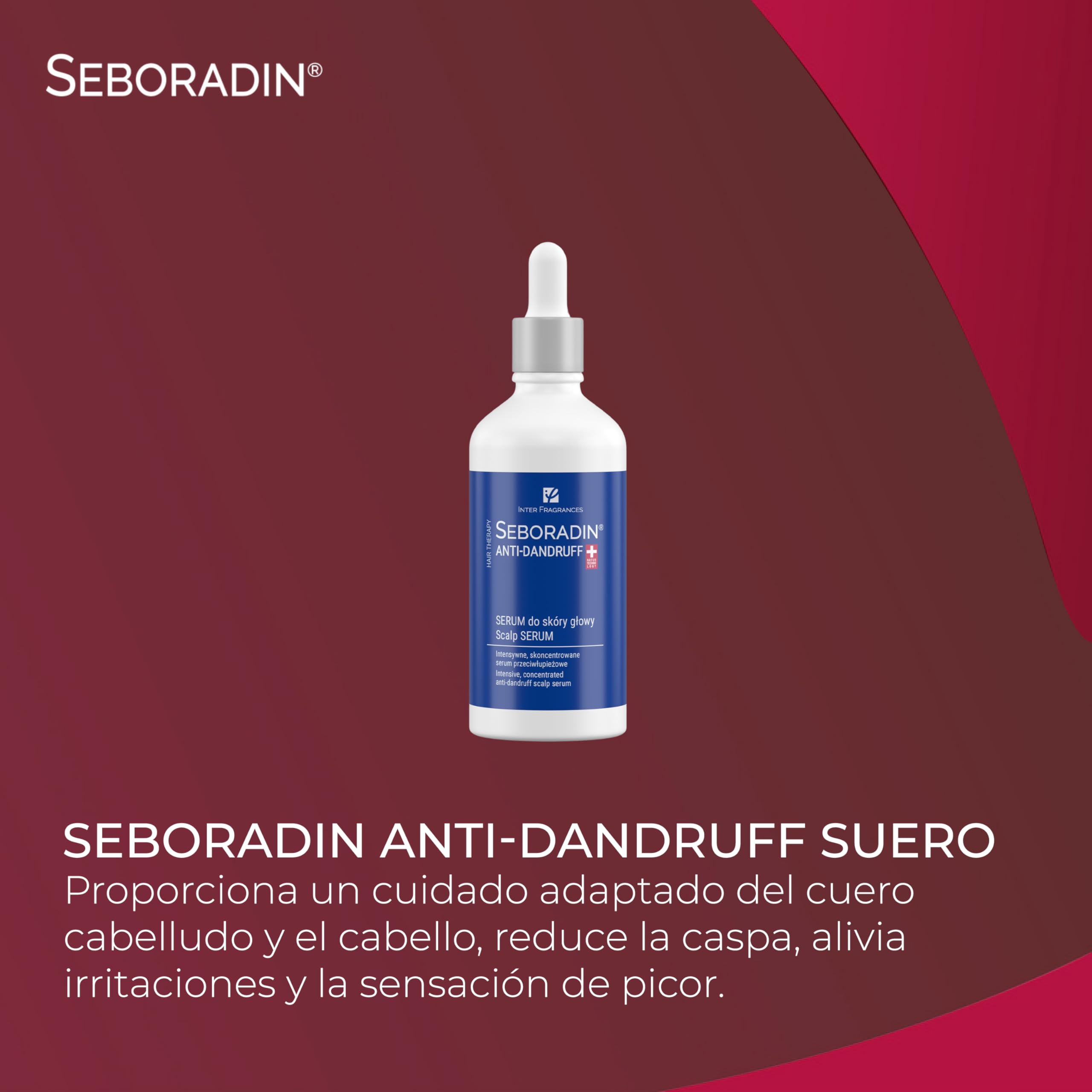 SEBORADIN Maria Set Blue - 2x Ampollas Oily Hair - Sérum y Champú Anticaspa - Pure Balance Acondicionador Champú y Sérum - Peeling para el Cuero Cabelludo