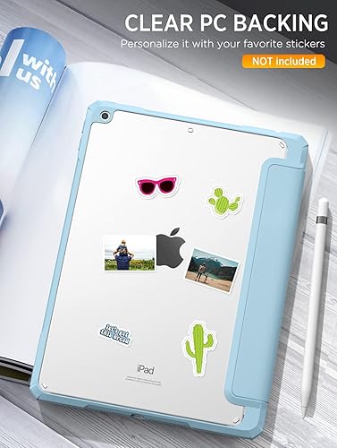 Miniatura 5 de MoKo Funda compatible con iPad de 987 generación con soporte para lápices 202120202019 funda transparente para iPad de 102 pulgadas con esquina