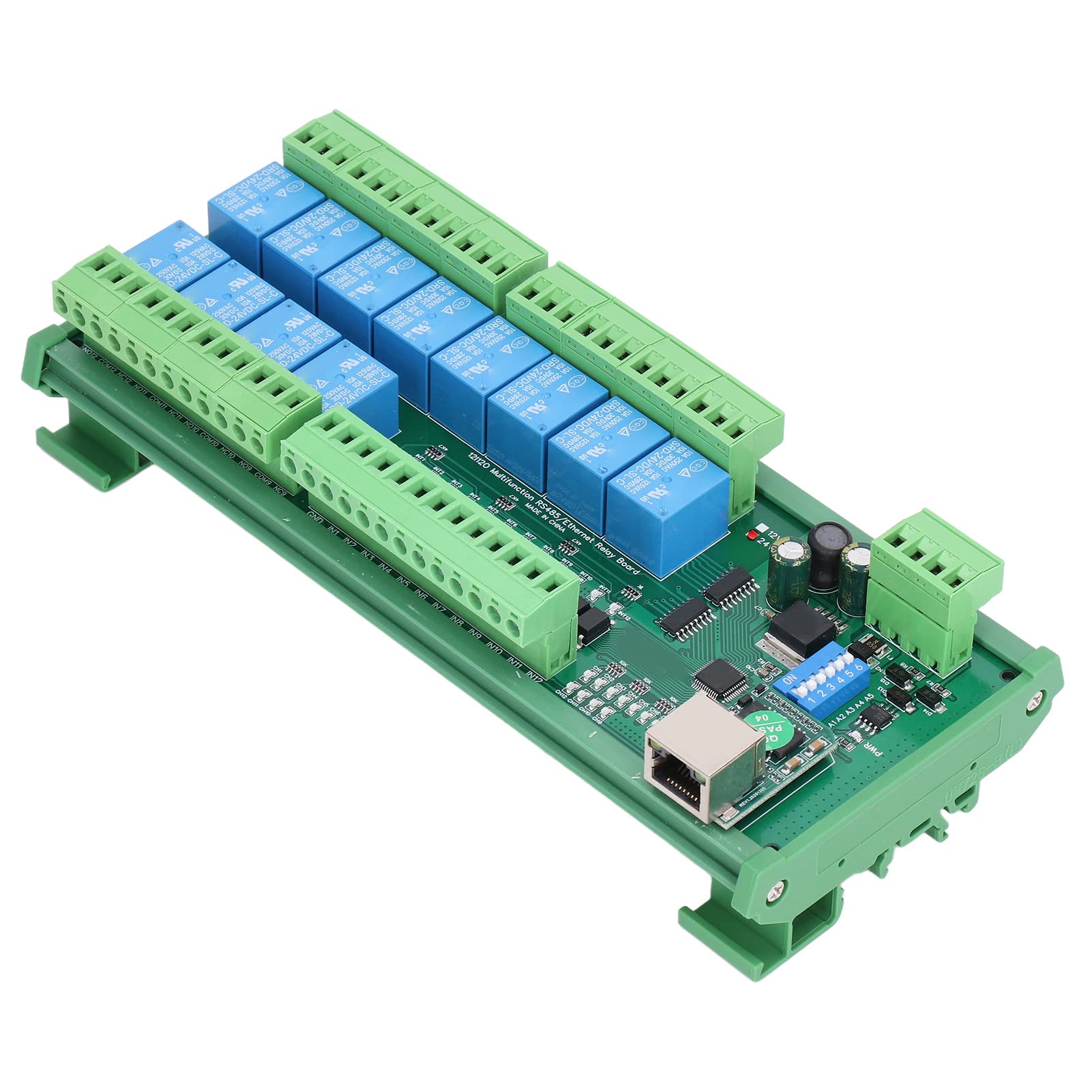 Oumefar Moduł Przełącznika Przekaźnikowego Kompaktowy, Wysokowydajny Kontroler IP Ethernet do Automatyki Przemysłowej 24V