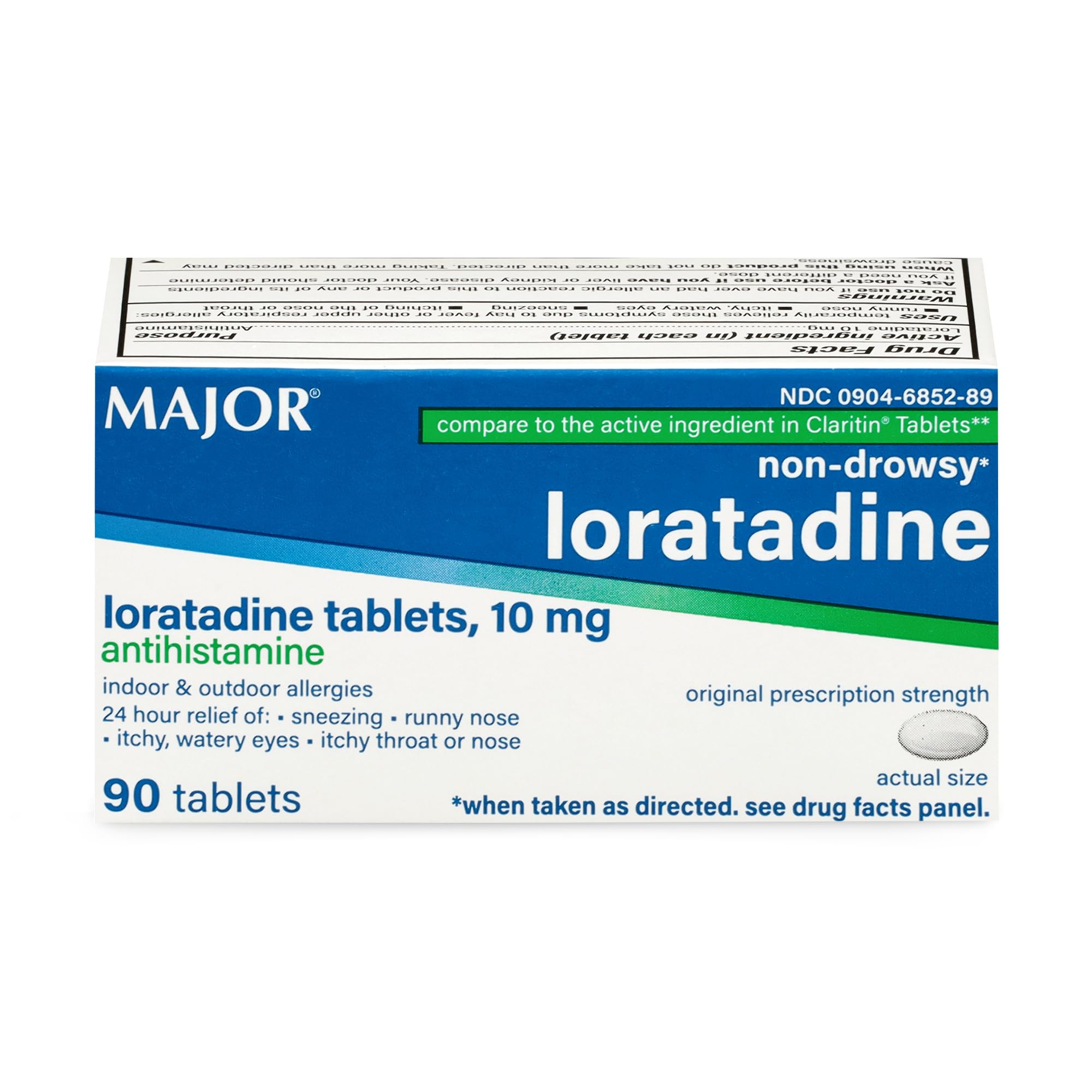 MAJOR Loratadine 10mg Tablets bottle