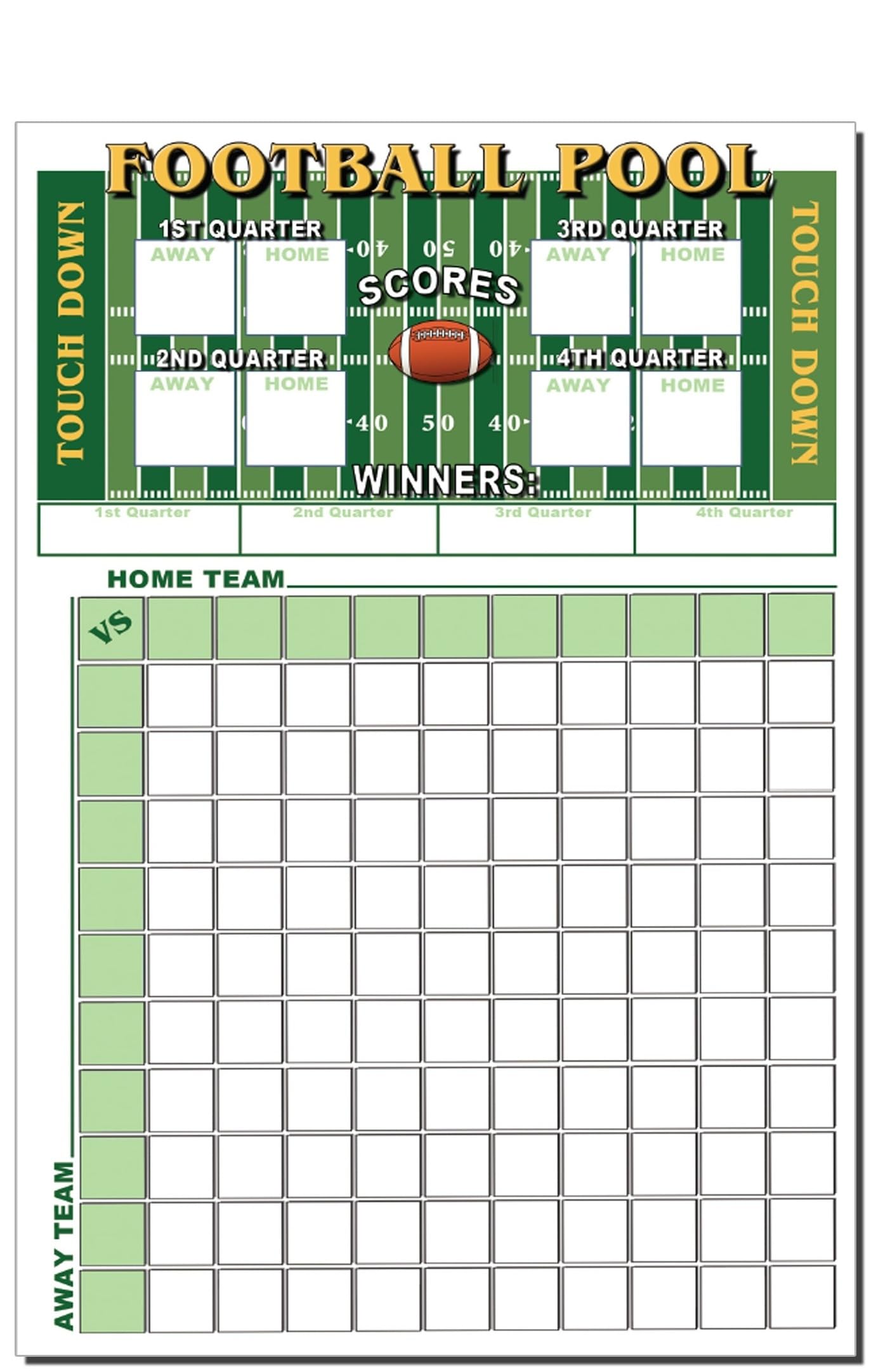 Small Football Pool Printable Football Pool Template