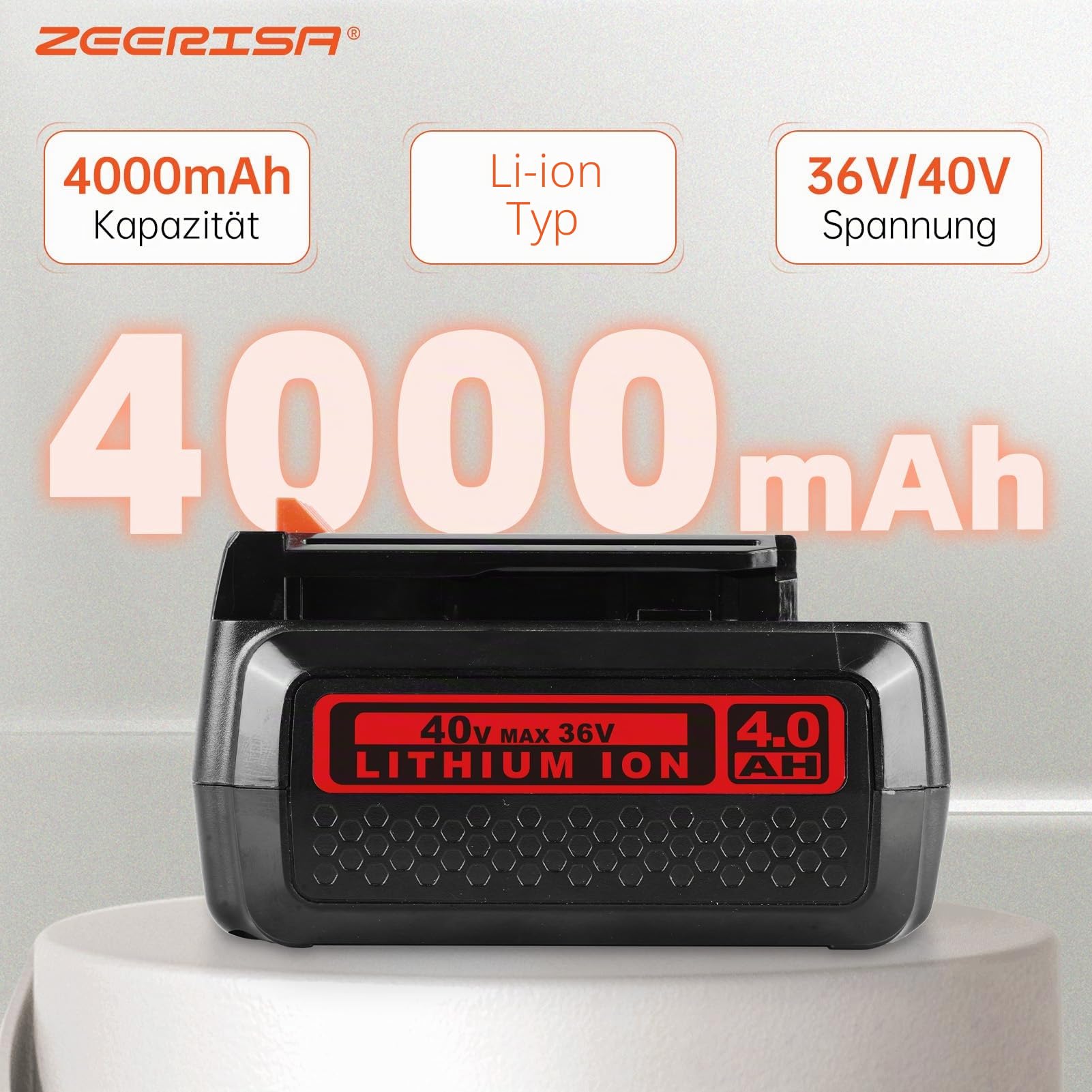 LBXR36 4,0Ah Li-Ion Ersatz für Black und Decker akku 36v 1 Stück