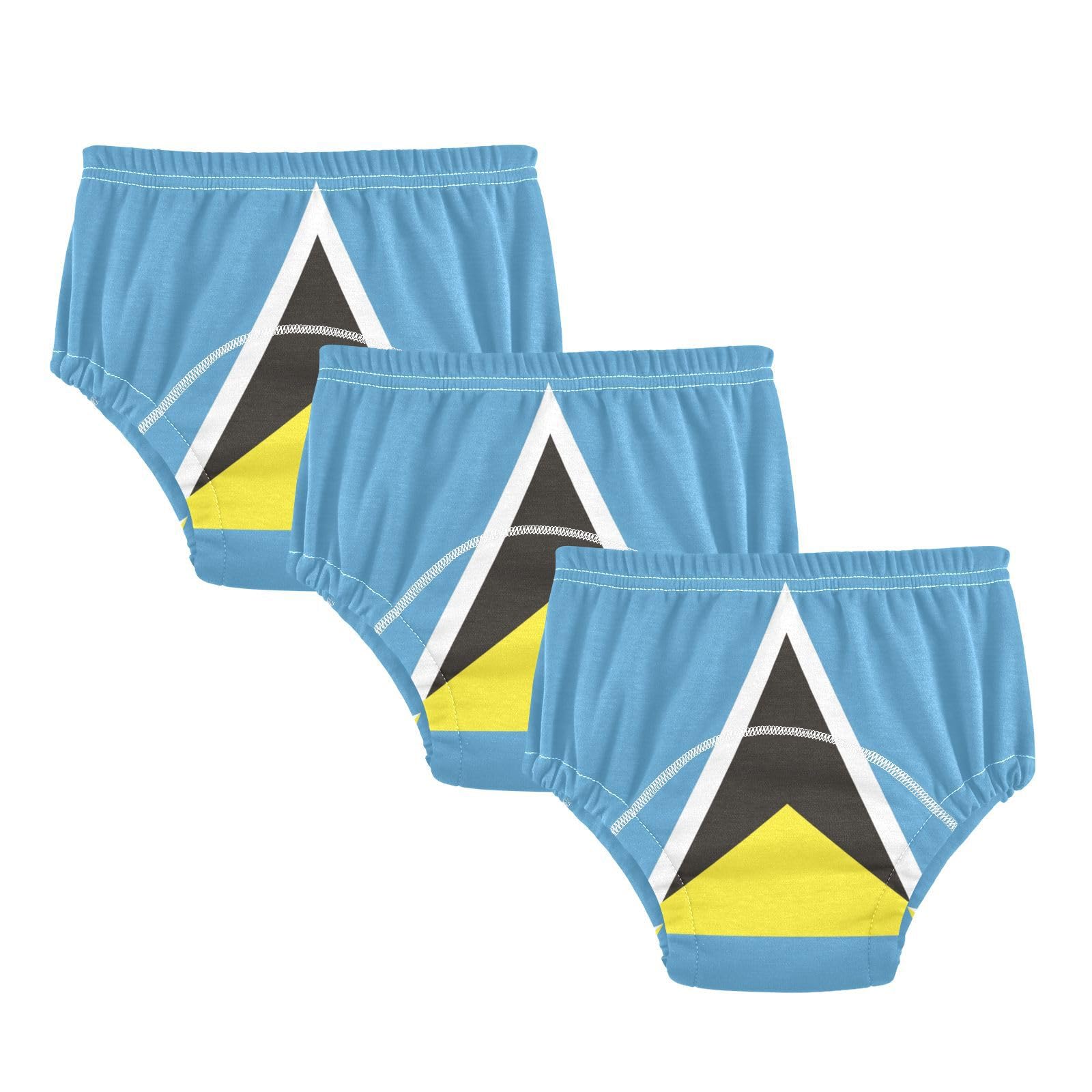 Baby Girls Potty Training Pants Leakproof Boxer Briefs Underwear Set for Kids 5T Flag Saint Lucia