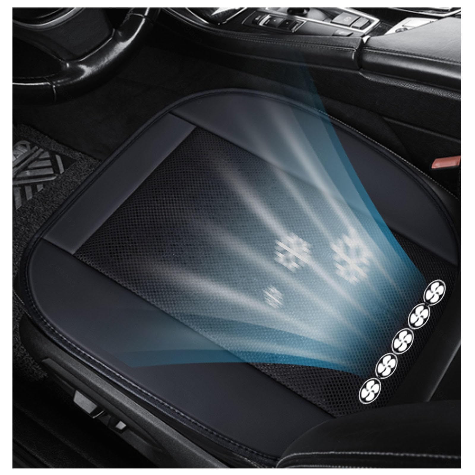 LRF-yxkj Ventilated Car Seat Cover 12V-24V 3 Cooling Air Speeds Cooling Seat Cover for Car Suv Truck Universal Fit,Black-Squarestyle