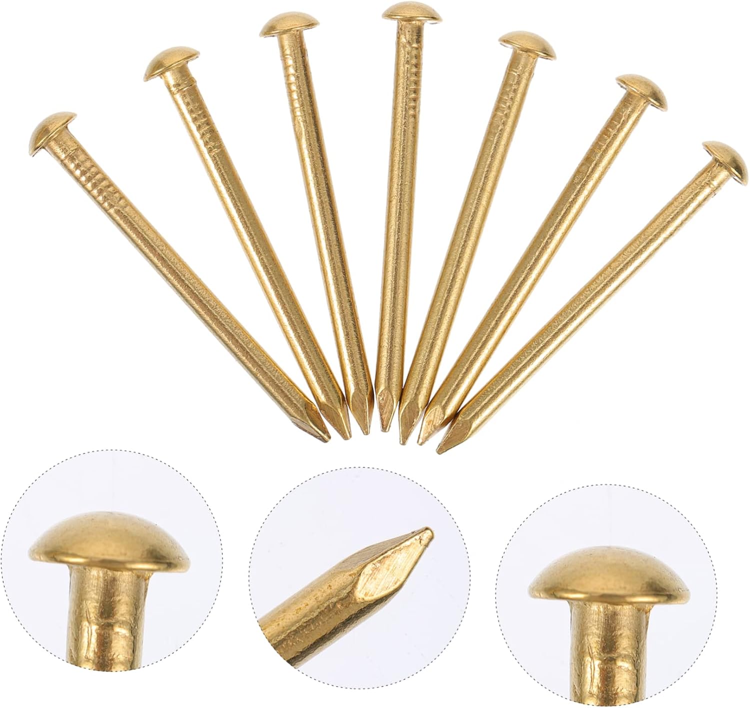 Round Head Copper Nails 250g Pack Furniture Fastener for Home Repair for DIY Projects Small Nails for Woodworking