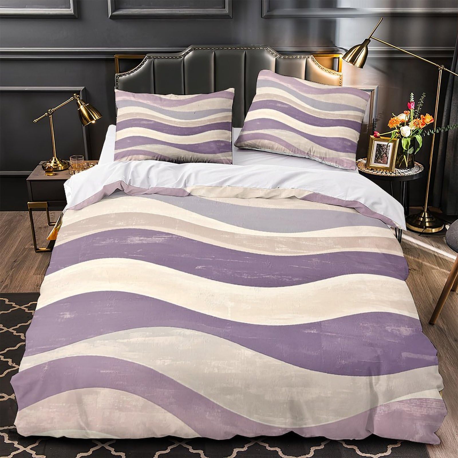 Parure de lit hypoallergique microfibre à fermeture éclair