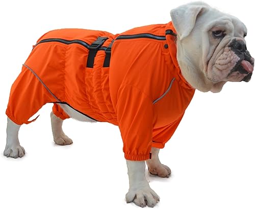 Miniatura 6 de Lovelonglong - Chaqueta impermeable para perros, ligera, impermeable, reflectante, resistente al viento, a prueba de nieve, para perros pequeños,