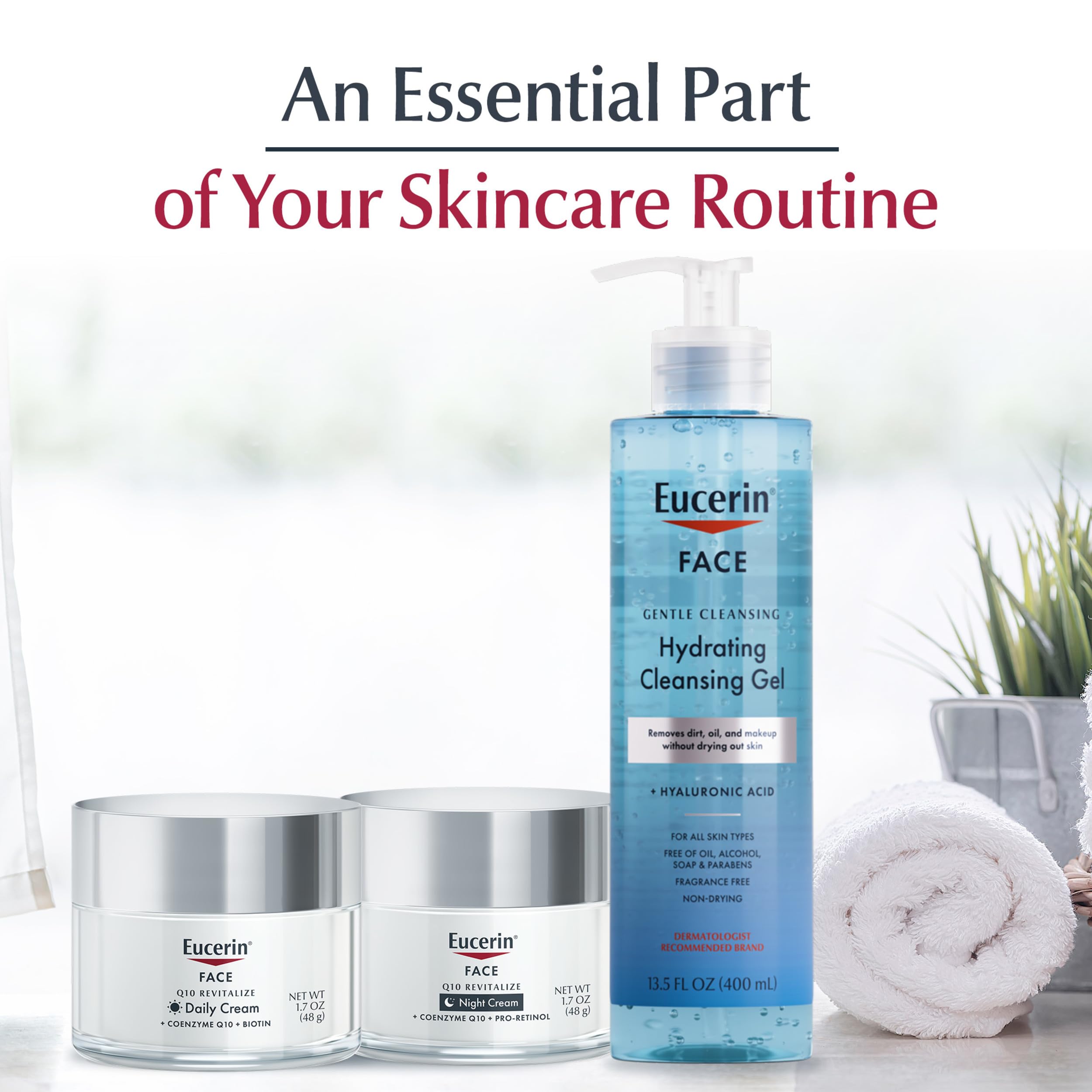 Eucerin Q10 Crema de Noche Antiarrugas + Pro-Retinol, Crema Facial para Piel Sensible, Frasco de 50 ml