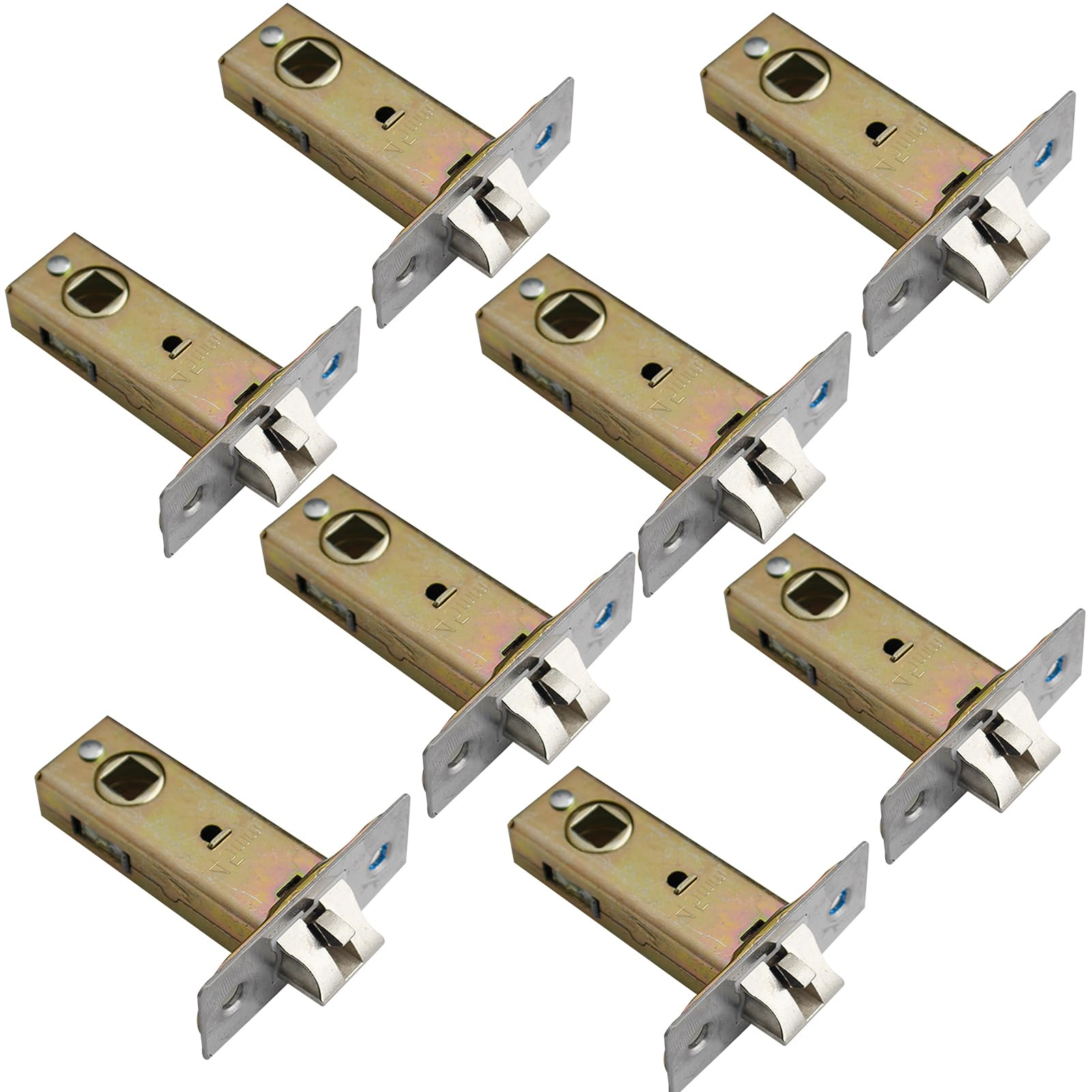 Unifizz Tubular Latch Forked 45mm Internal Door Lock Mortice Latch Polished Door Latches & Bolts for Sprung Lever Door Handles 8Pcs
