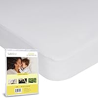 Vista 18 de SafeRest Protector de colchón impermeable tamaño individual – Funda de cama suave, transpirable y ajustada con bolsillos elásticos de 18" – Funda