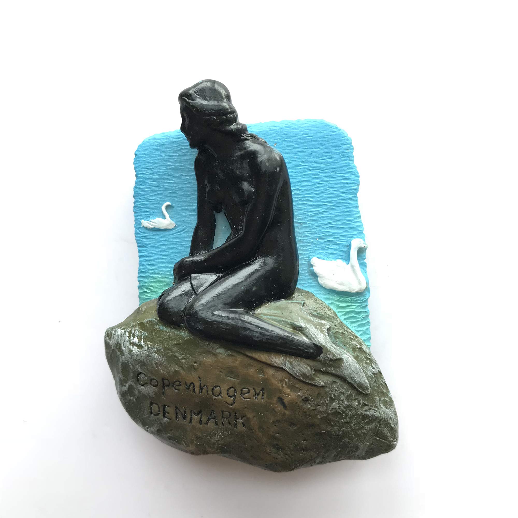 Calamita da frigorifero a tema Copenaghen, Danimarca, souvenir 3D, collezione artigianale