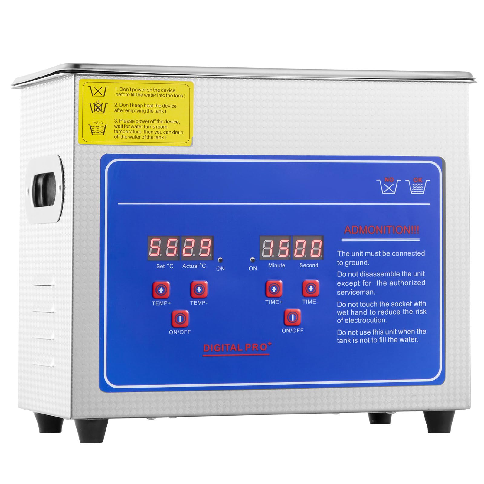 Limpiador UltrasóNico Profesional De 3L De 120 W Con Temporizador Digital Y CalefaccióN De Acero Inoxidable Para Joyas, Gafas Dentadas Herramientas Tarjetas De Circuito, Piezas De Repuesto Personal