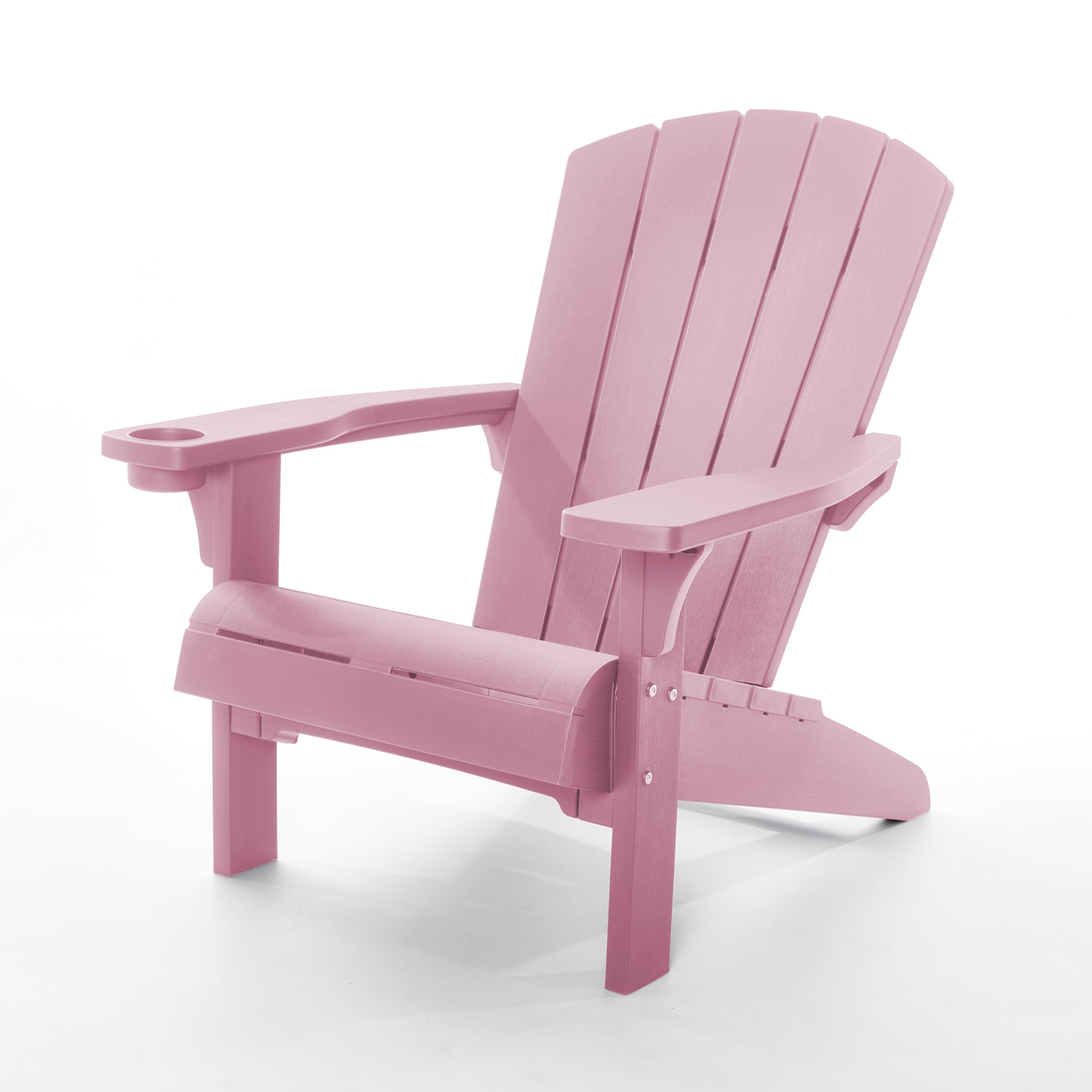 Keter Alpine Adirondack Garden Chair – Old Pink | Outdoor Wood-Effect Chair | Weatherproof, Durable & Maintenance-Free | Comfortable Deep Seat | Lightweight, Easy Assembly | 160kg Load Capacity