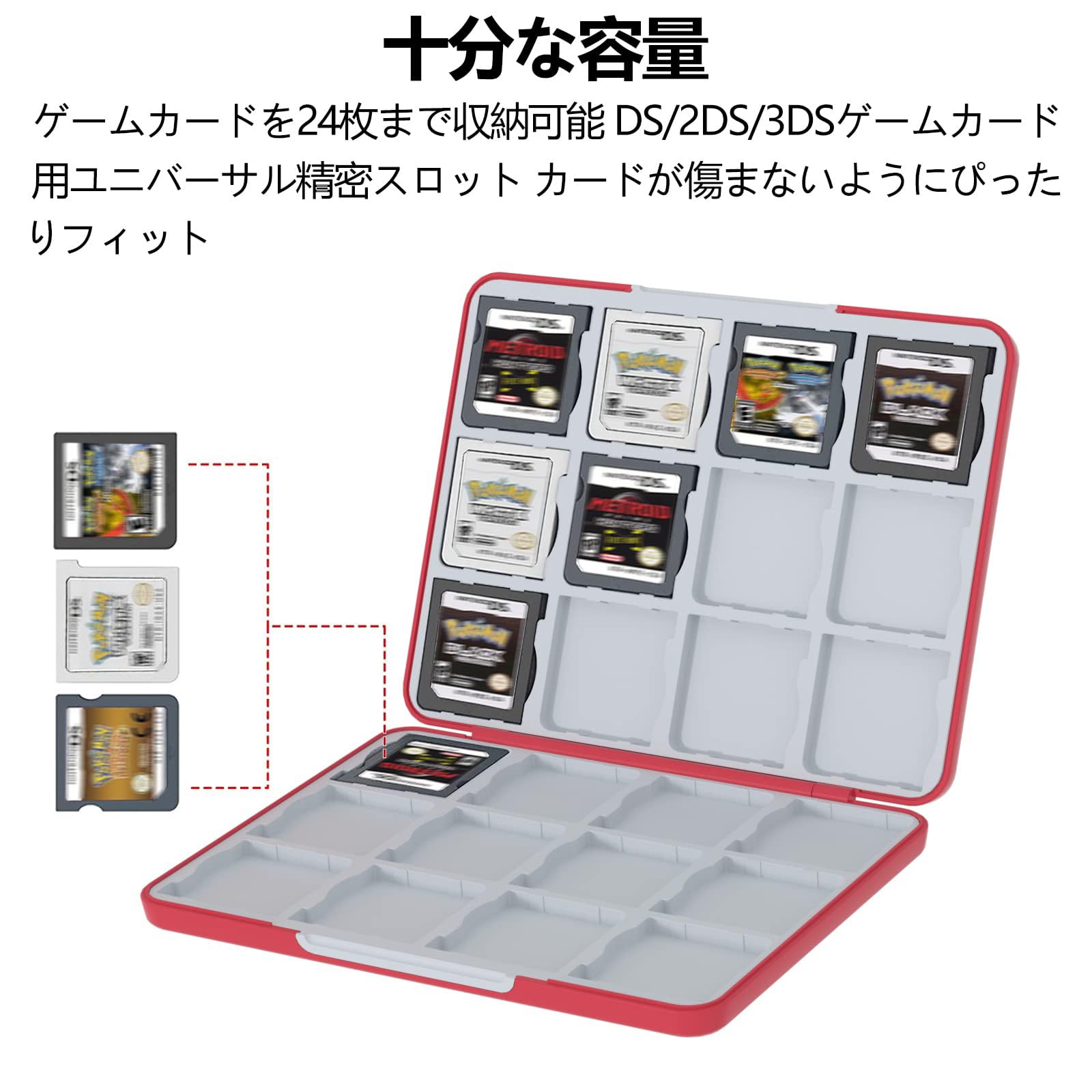 Amazon.co.jp: PGRTYOF 3DS/DS カードケース 24 枚収納 NS/3DSXL/2DS