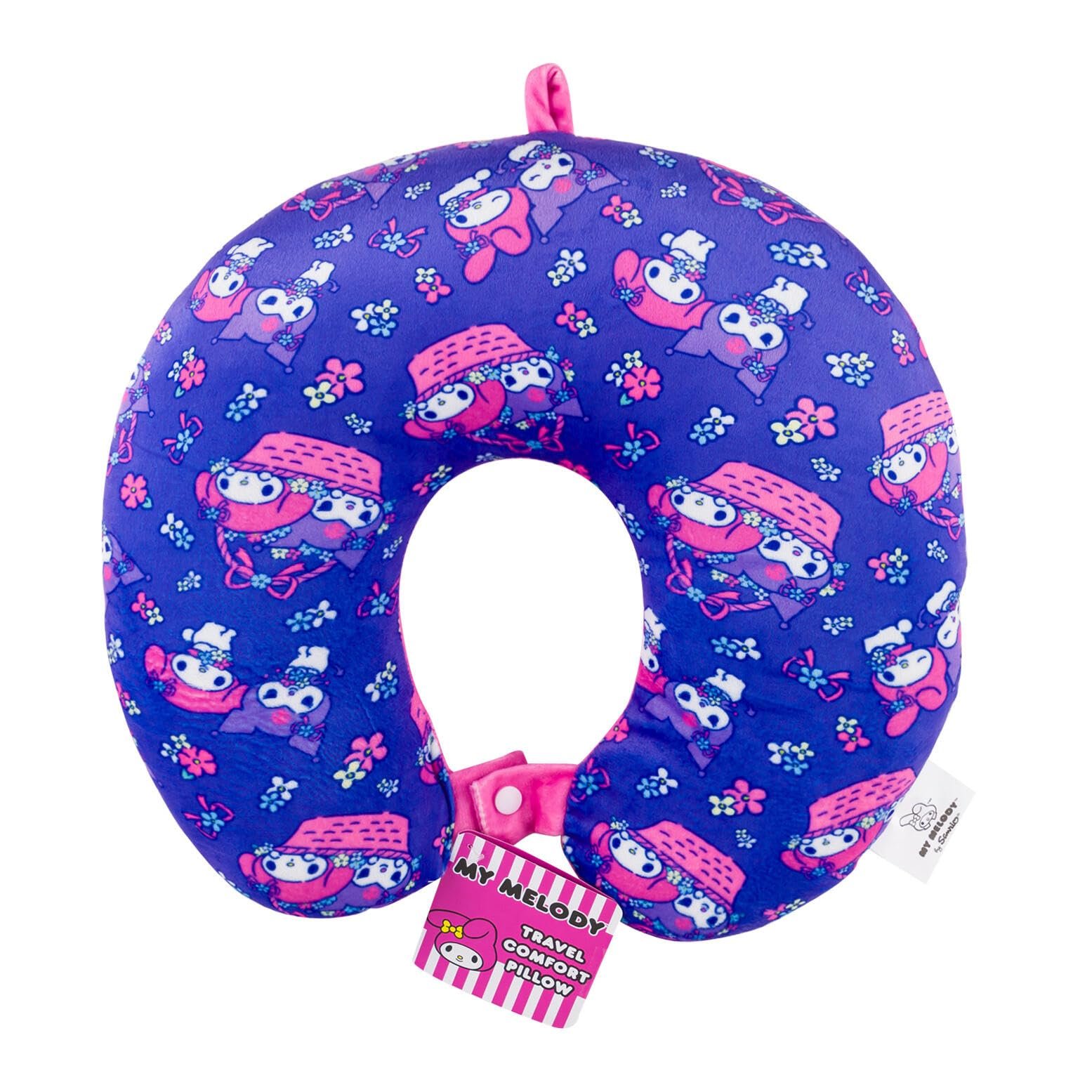 Hello Kitty Cuscino da Viaggio Bambina Adolescenti, Cuscini Memory con Cappuccio