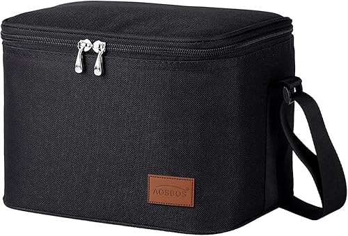 Aosbos Fiambrera aislada para hombres y mujeres, bolsa térmica a prueba de fugas, bolsa de almuerzo reutilizable, lonchera para adultos, lonchera