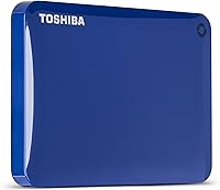 Vista 1 de Toshiba Canvio Connect II - Disco duro portátil de 1 TB, color azul (HDTC810XL3A1)