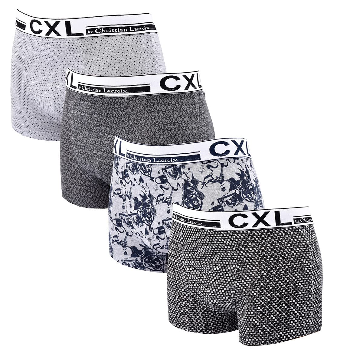 Ozabi Men's Pack Of 4 Boxers Cxl1660 Boxer Cxl By Lacroix X4 (As8, Alpha, Xx_l, Regular, Regular, )