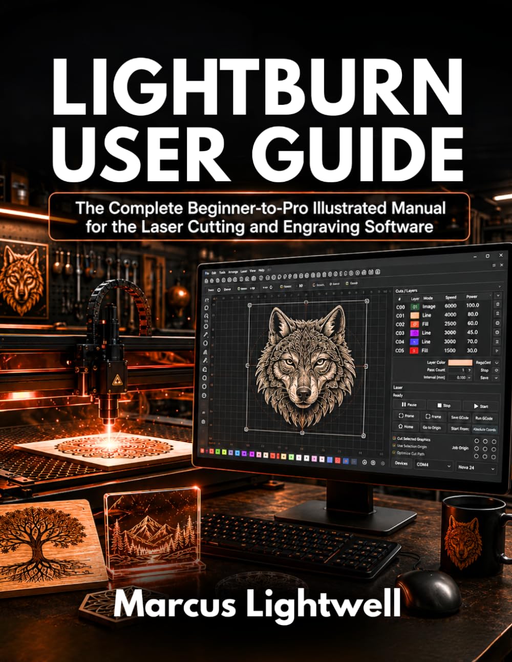 Lightburn User Guide: The Complete Beginner-to-Pro Illustrated Manual for the Laser Cutting and Engraving Software