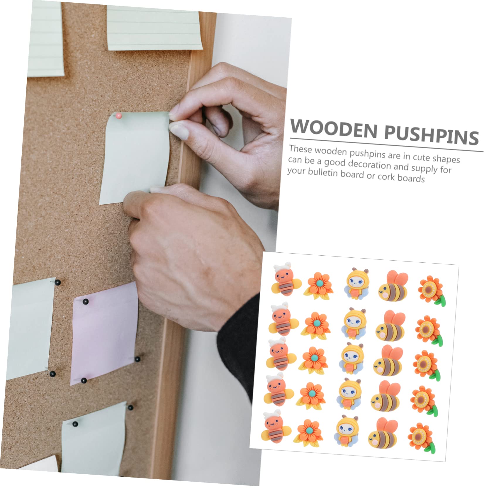 ARTIBETTER 3 Sätze Wanddekorative Thumbtacks Groß Dekorative Reißzwecke Daumennägel Foto-stecknadel Dekorative Stecknadel Reißzwecken Für Das Büro Push-Tacks Harz 30 Stück * 3