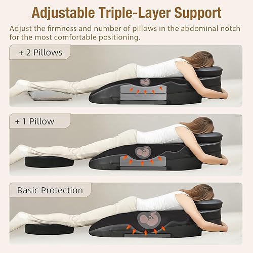 Miniatura 4 de Cojín de masaje para embarazo y reposacabezas  Libera el dolor de espalda baja, cojín prenatal para relajación de cuerpo completo, cojín de masaje