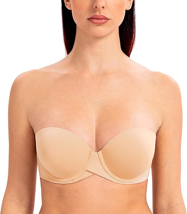 MELENECA Reggiseno SENZA SPALLINE DA DONNA CON FERRETTO Gancio e occhiello