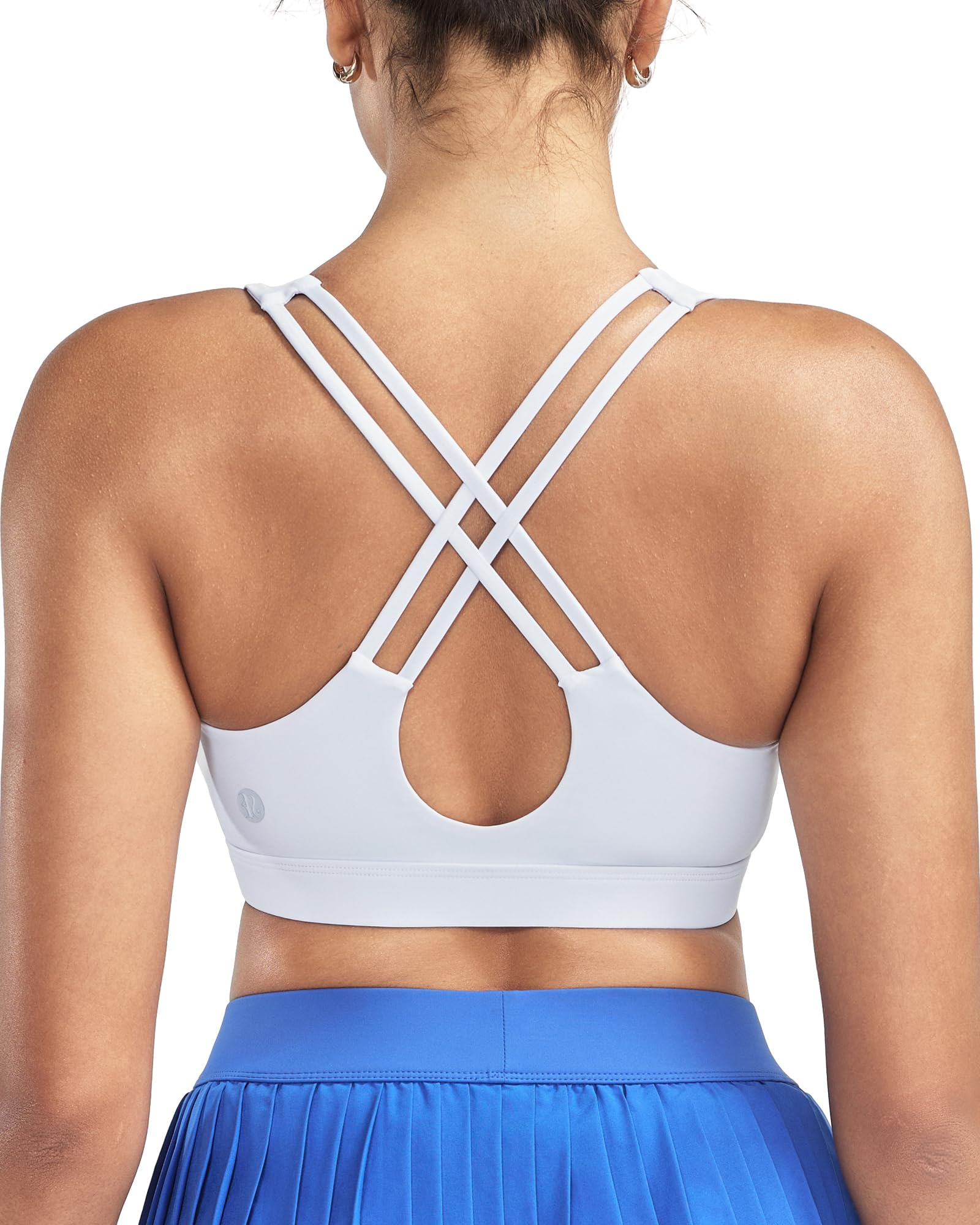 RUNNING GIRL Sports Bras for Women,Padded Sports Bra Tank Top Sexy Crisscross Back High Impact Longline Workout Yoga Bra